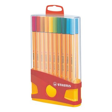 STABILO Fineliner point 88®-color parade, (20-tlg), Wasserfarben ohne Metallanteile, geruchsneutral