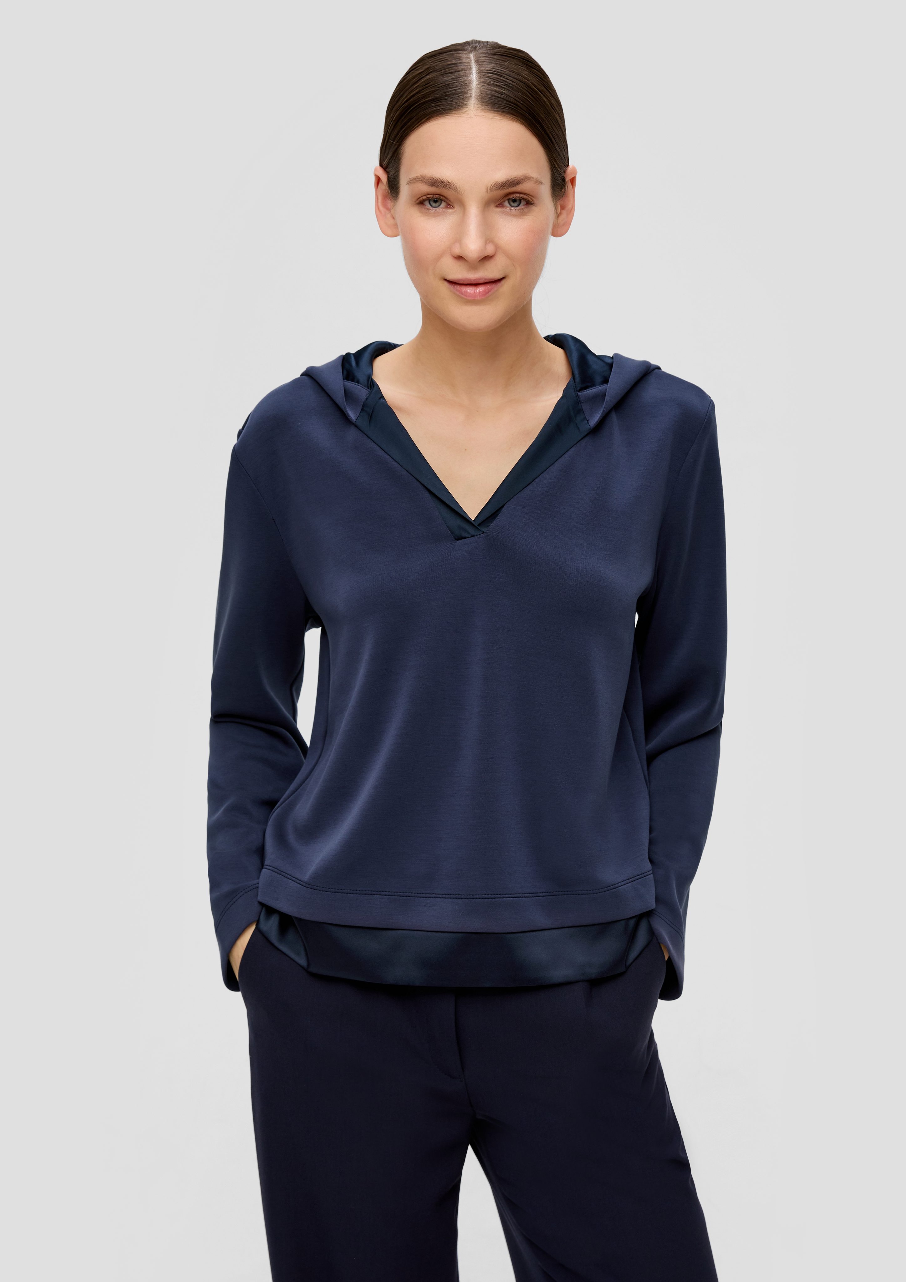 s.Oliver BLACK LABEL Sweatshirt Scuba-Sweatshirt mit günstig online kaufen