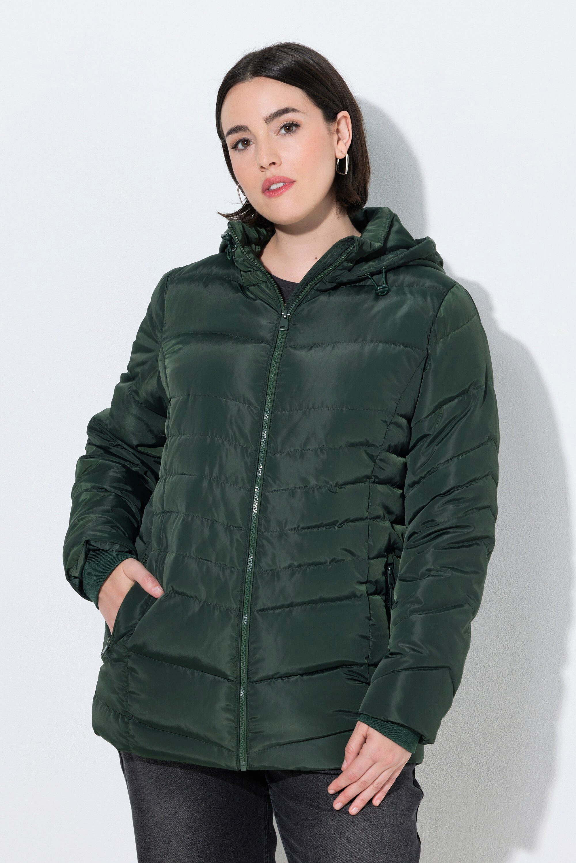 Ulla Popken Steppjacke HYPRAR Steppjacke wasserabweisend winddicht Kapuze