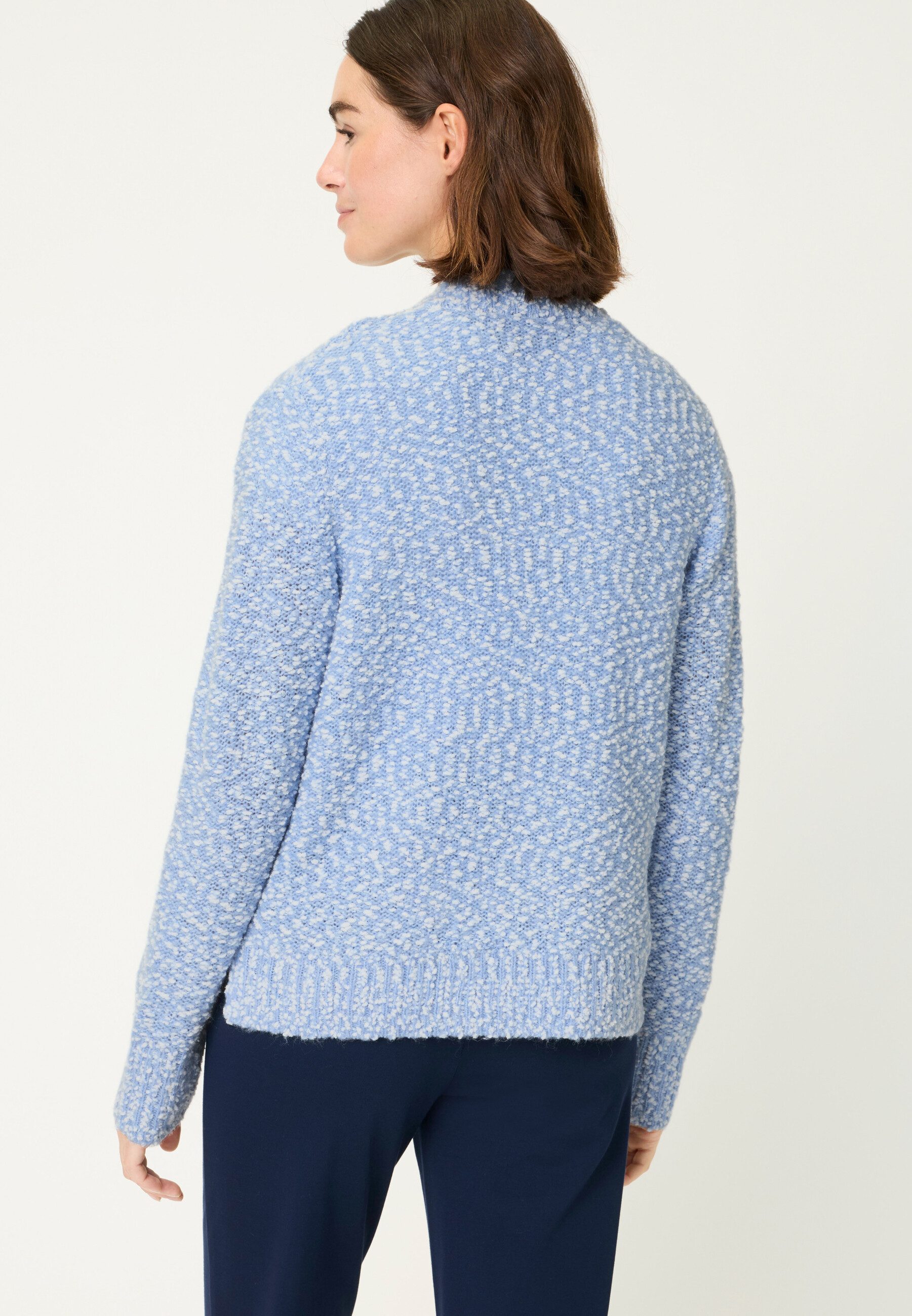 Olsen Cardigan mit melangartiger Strickstruktur