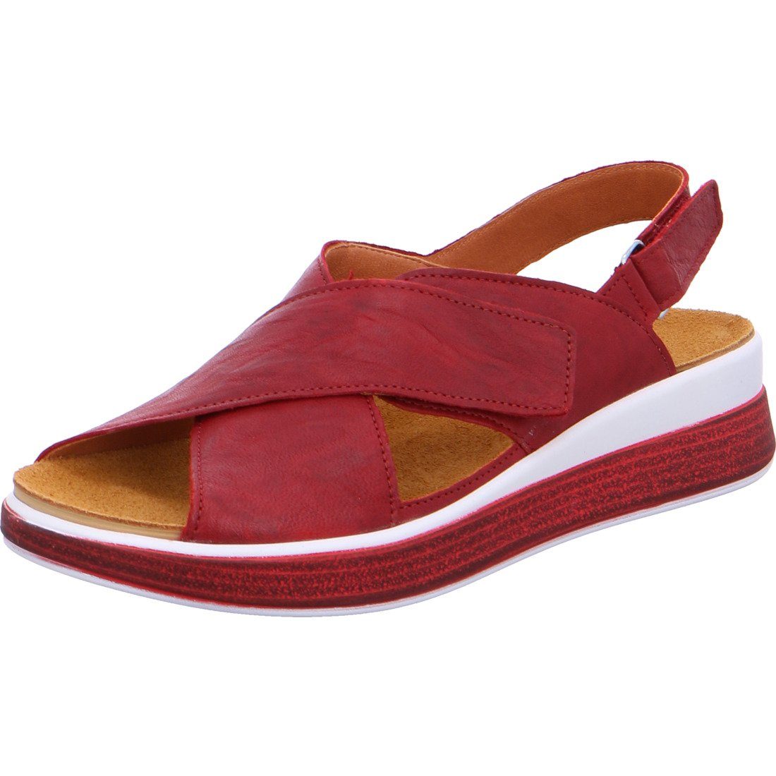 Think! Think! Schuhe, Sandalette Meggie - Leder Damen Sandalette rot 042262