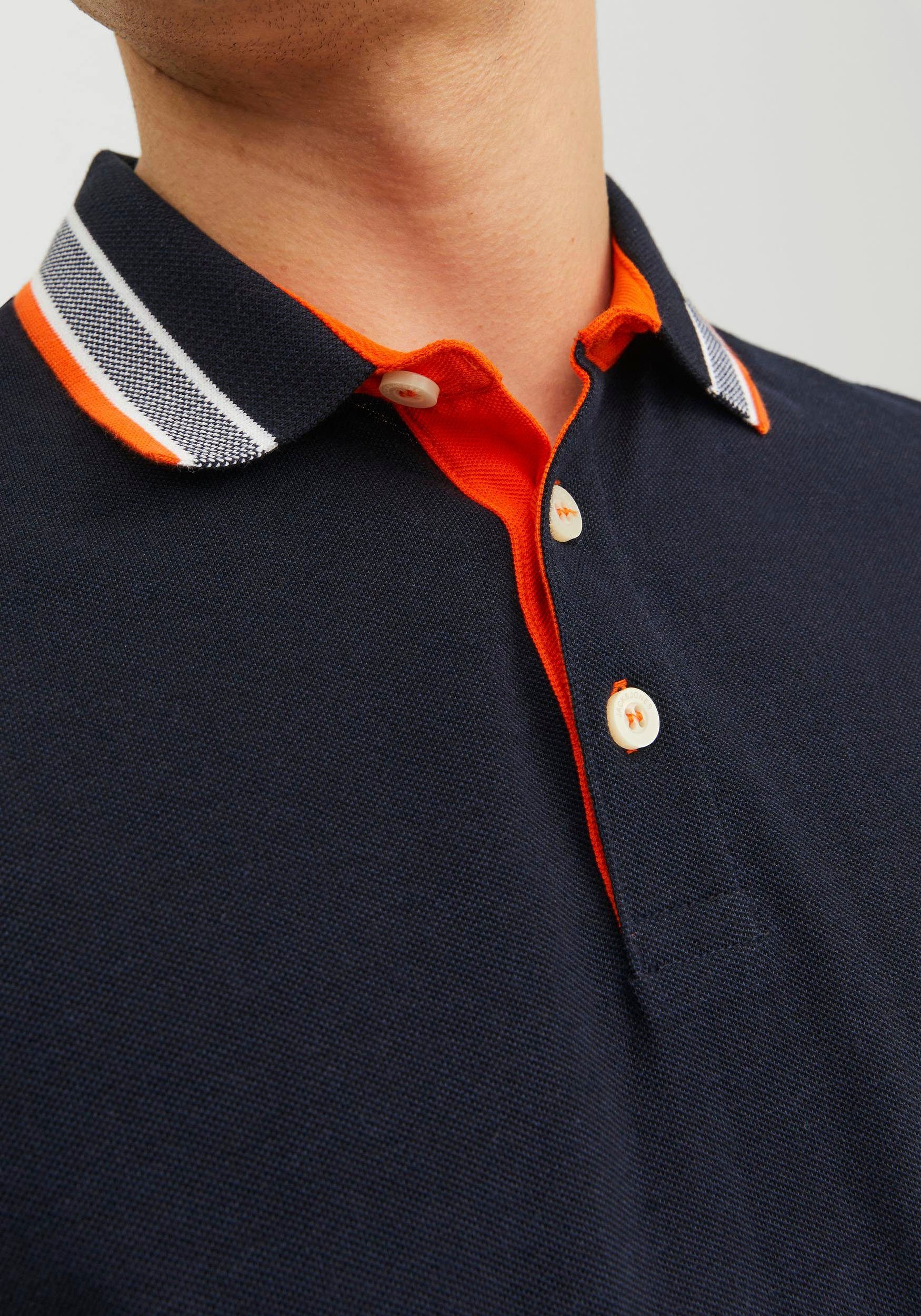 & Jones POLO JJEPAULOS Black Navy SS NOOS Poloshirt Jack