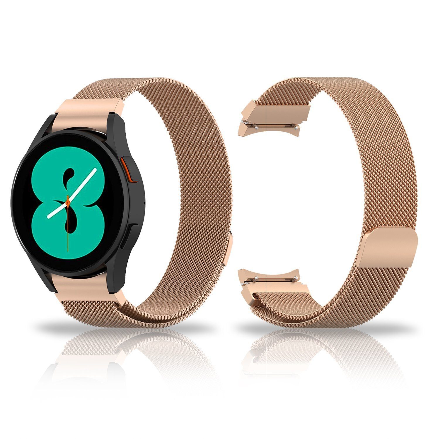 Diida Smartwatch-Armband Uhrenarmband,Watch Watch5/4,Rosenpulver,20mm Galaxy Band,für Samsung Roségold