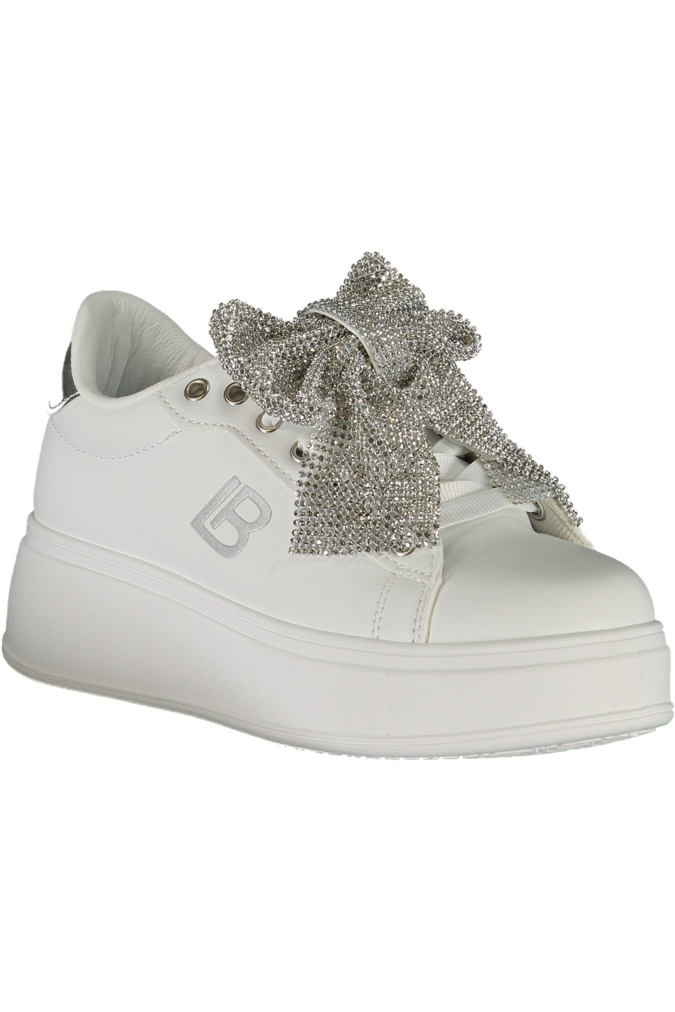 Laura Biagiotti Sneaker Eleganter Damensportschuh in Weiß mit 4 cm