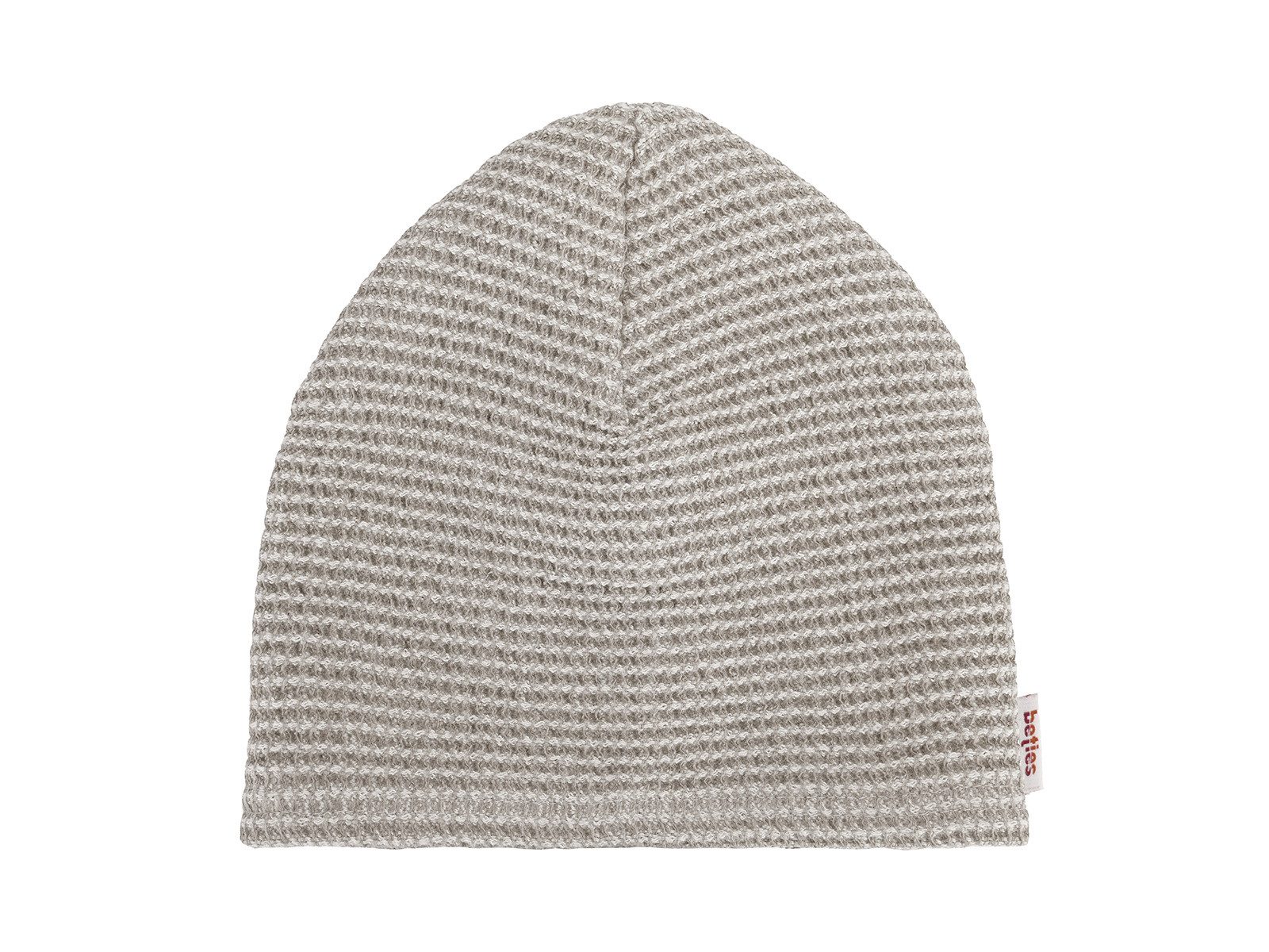 beties Beanie Leinen-Waffelpique Sauna (1-St) Saunahut Saunakappe aus 100% Leinen-Waffel-Pique One-Size taupe-beige