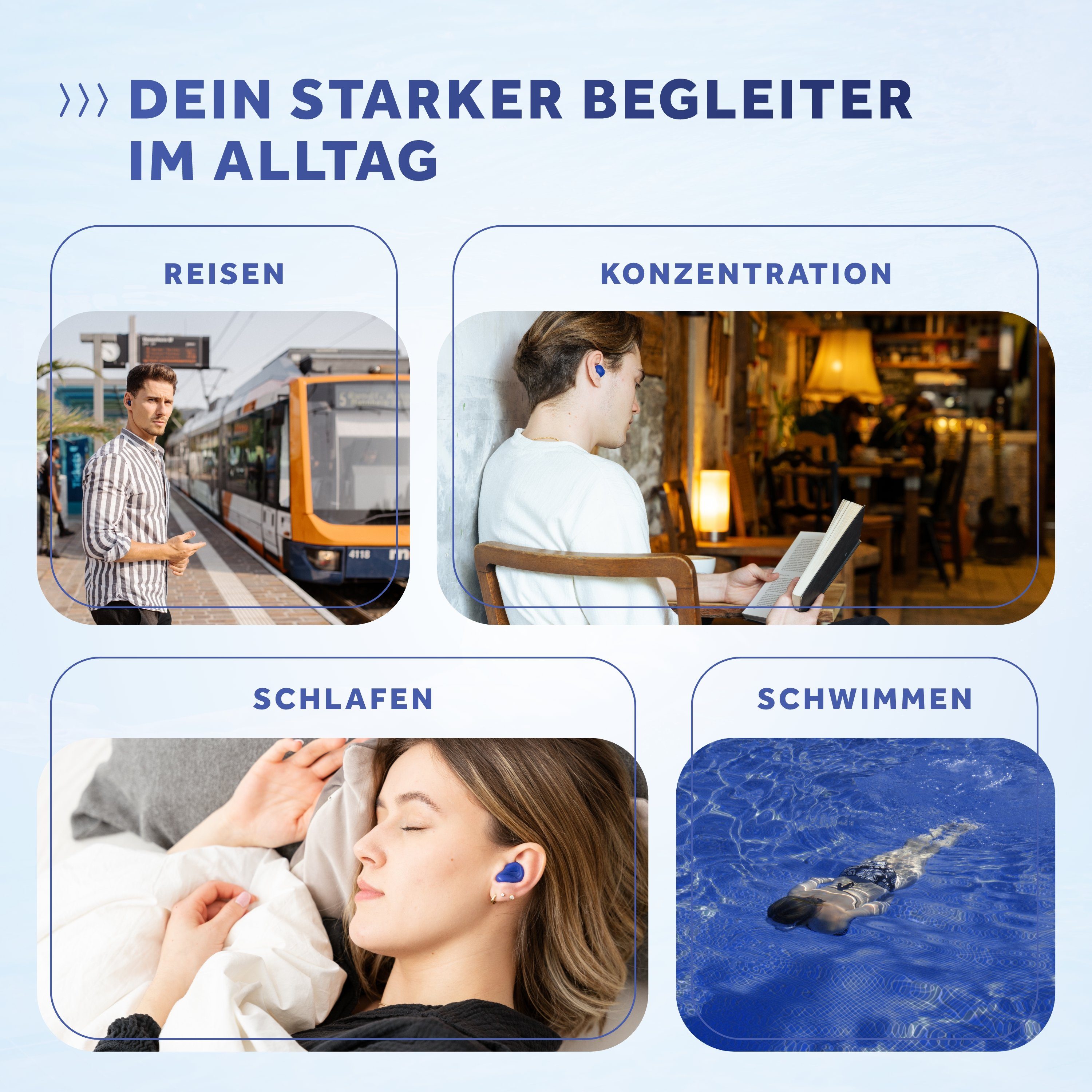 SCHALLWERK Silikon 12 Gehörschutzstöpsel Schallwerk – ® Unterstützung Ohrenstöpsel Soft+, optimale