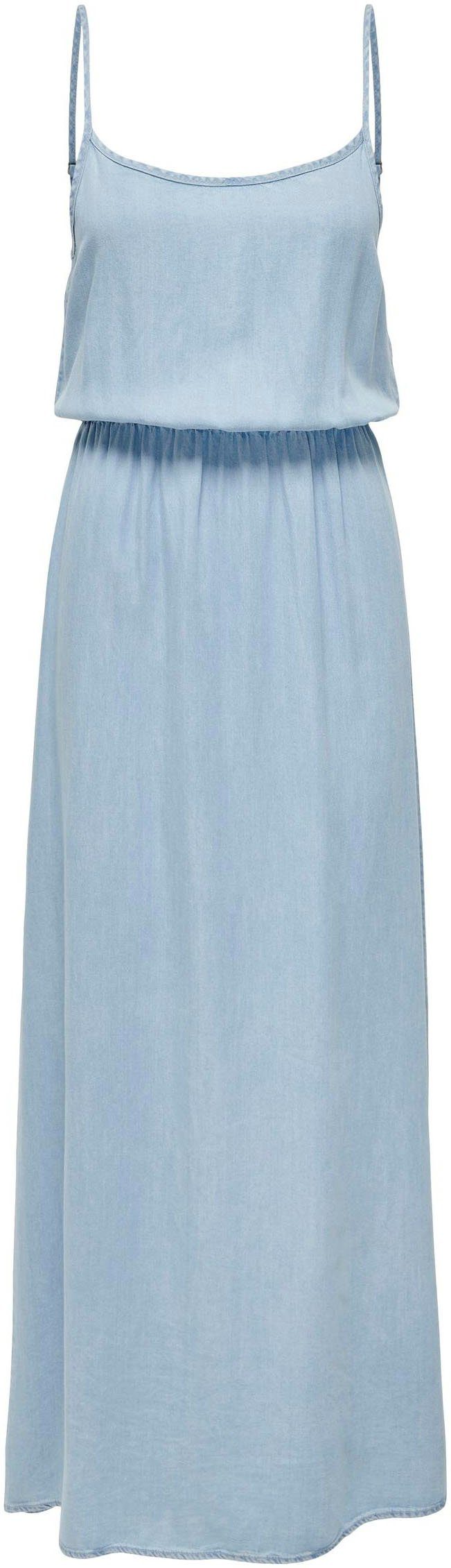 EXT Denim WIN LONG DRESS Light ONLPEMA SL Look DNM Blue ONLY im Denim Maxikleid