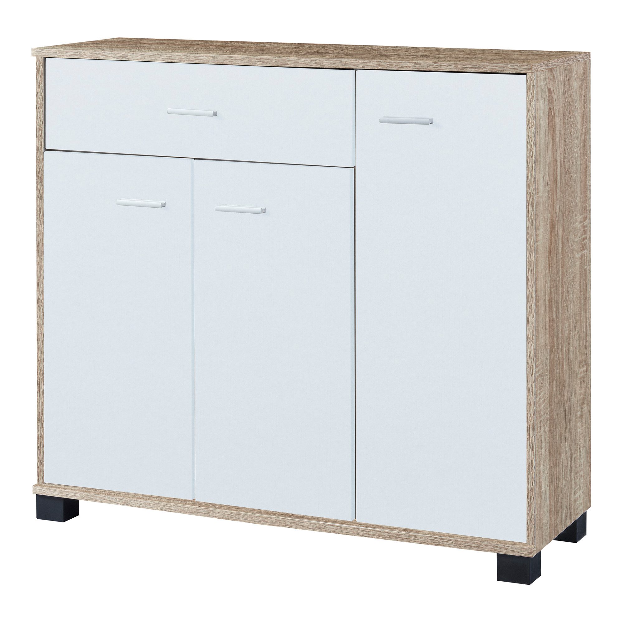en.casa Sideboard, »Bobeck« 72x80x28cm Eiche / günstig online kaufen