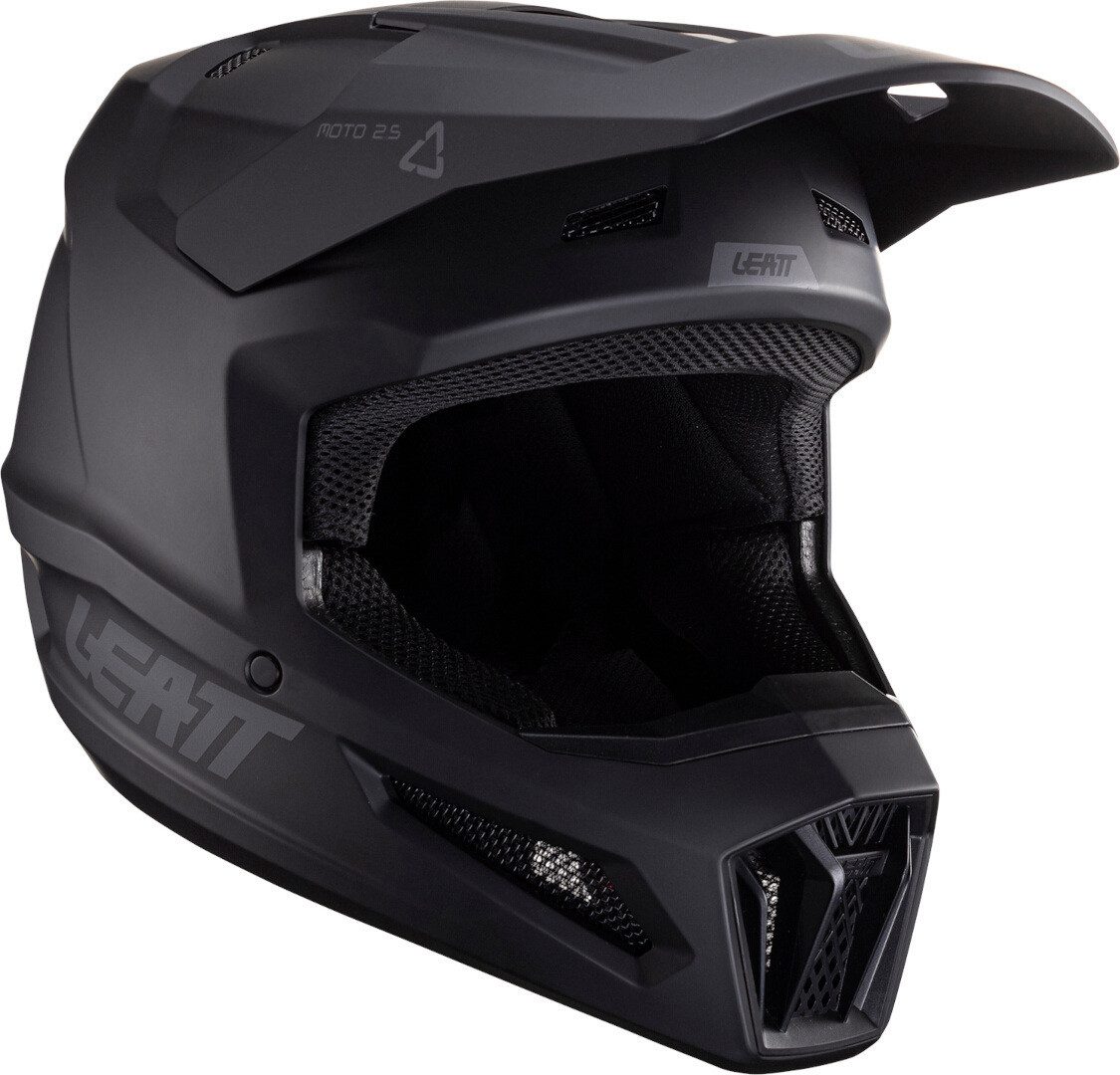 Leatt Motocrosshelm 2.5 V24 Stealth Motocross Helm, Atmungsaktiv, ECE 22.06
