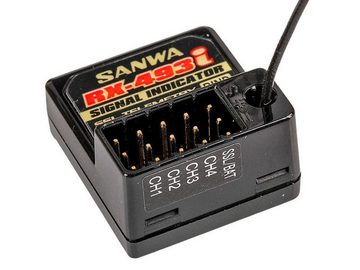 Sanwa Airtronics Sanwa MT-R Sender mit Empfänger (2.4GHz/RX493i) FH5 RC-Fernsteuerung