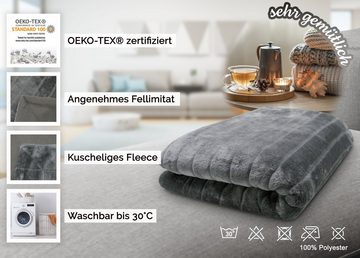 Wohndecke, ZOLLNER, extra flauschig, warm, 150 x 200 cm, 100% Polyester, extra flauschig