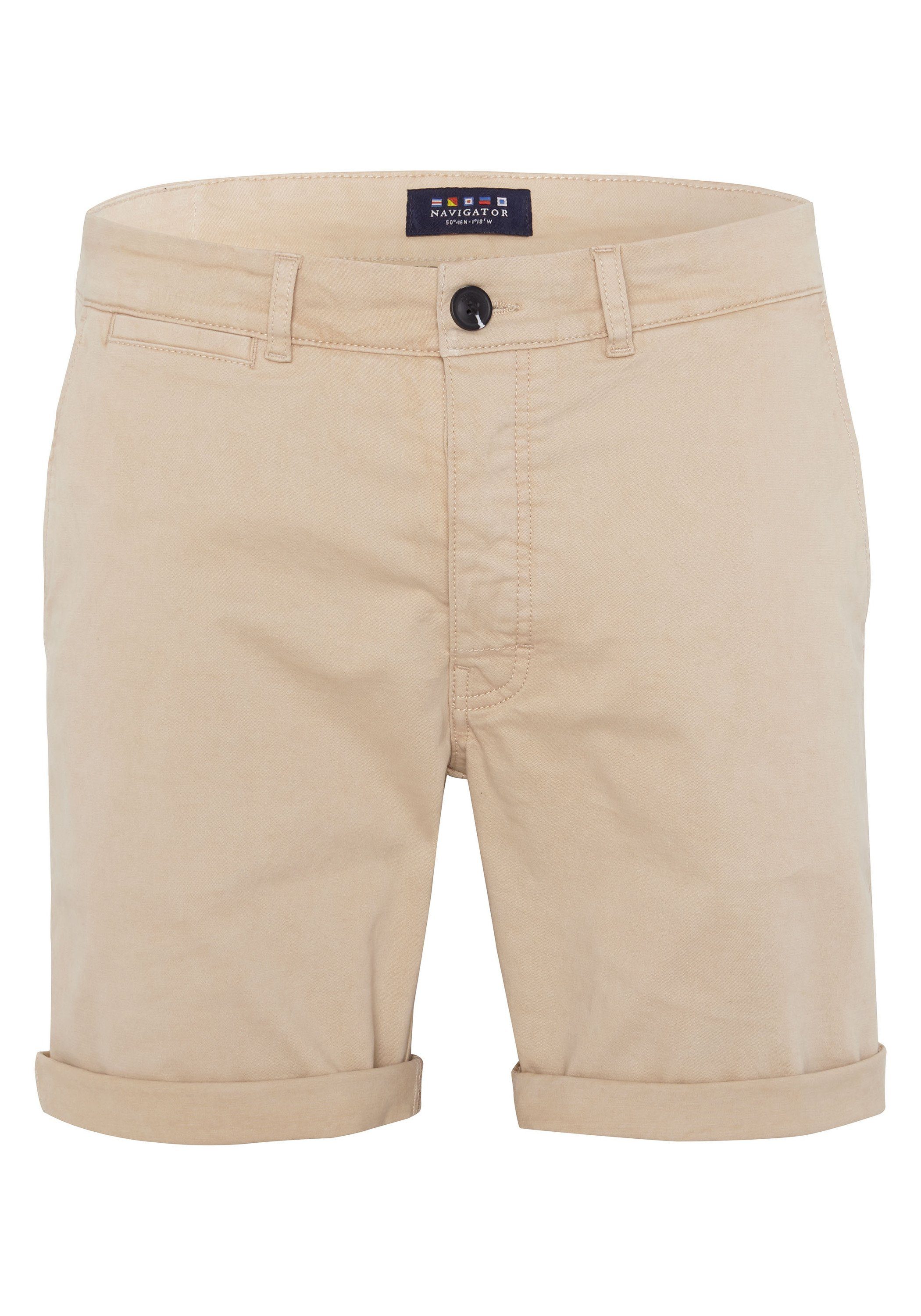 NAVIGATOR Bermudas mit zwei Eingrifftaschen Oxford Tan