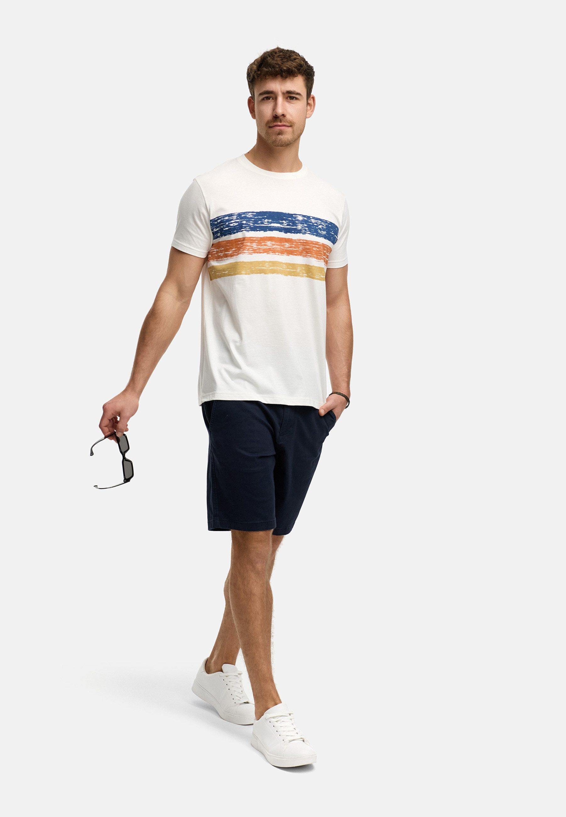Indicode T-Shirt Herren INAsbjorn Shirt Tee Herrenshirt T-Shirt mit hochwertig verarbeiteten Details