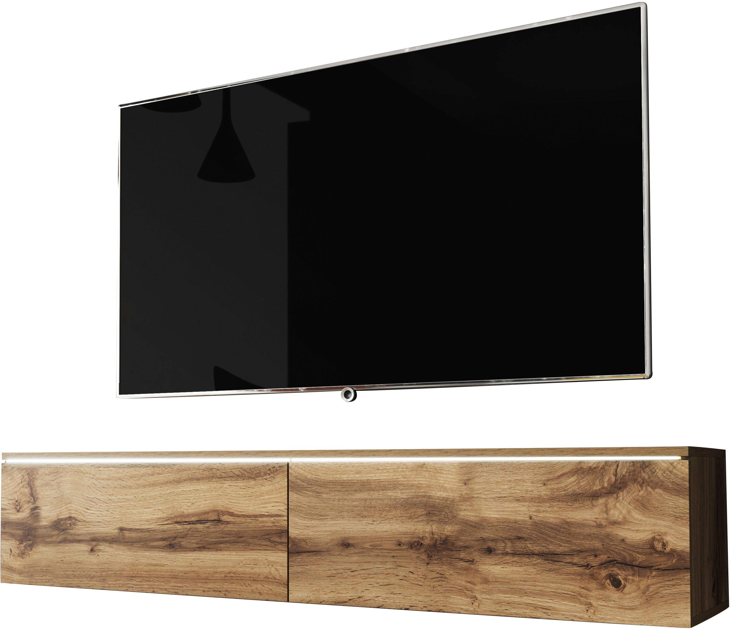 INOSIGN Lowboard LOWBOARD D, wahlweise mit oder ohne Beleuchtung, modernes TV-Board ohne Griffe, mit viel Stauraum,stehend und hängend. Reduzierter Preis € 89,99. Unverbindliche Preisempfehlung € 199,00