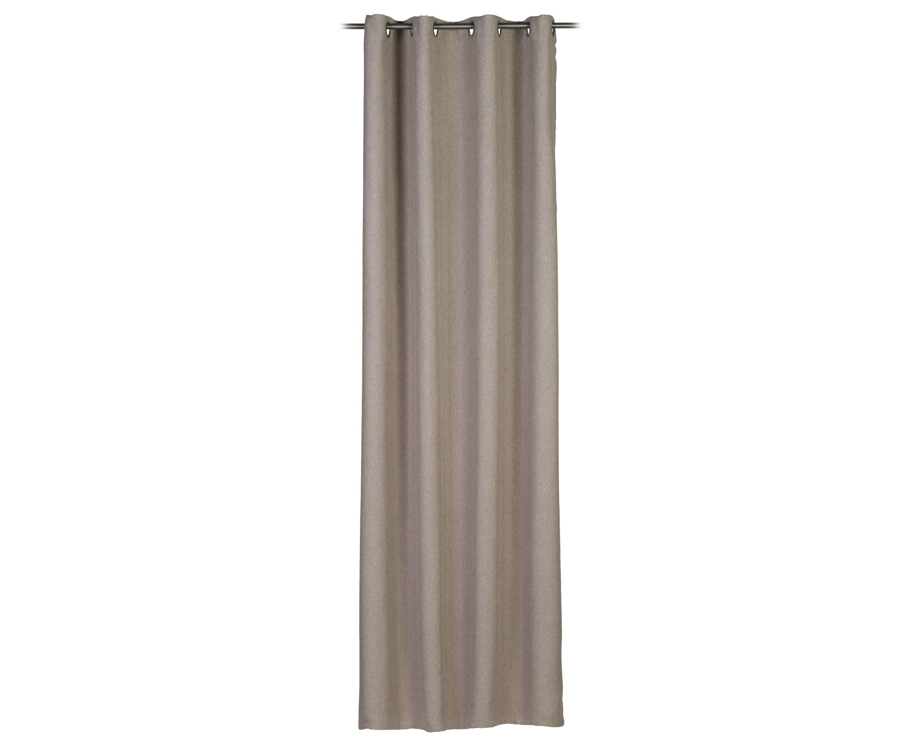 Gözze Vorhang GÖZZE Ösenschal FABRICIO taupe BH 140x245 cm braun
