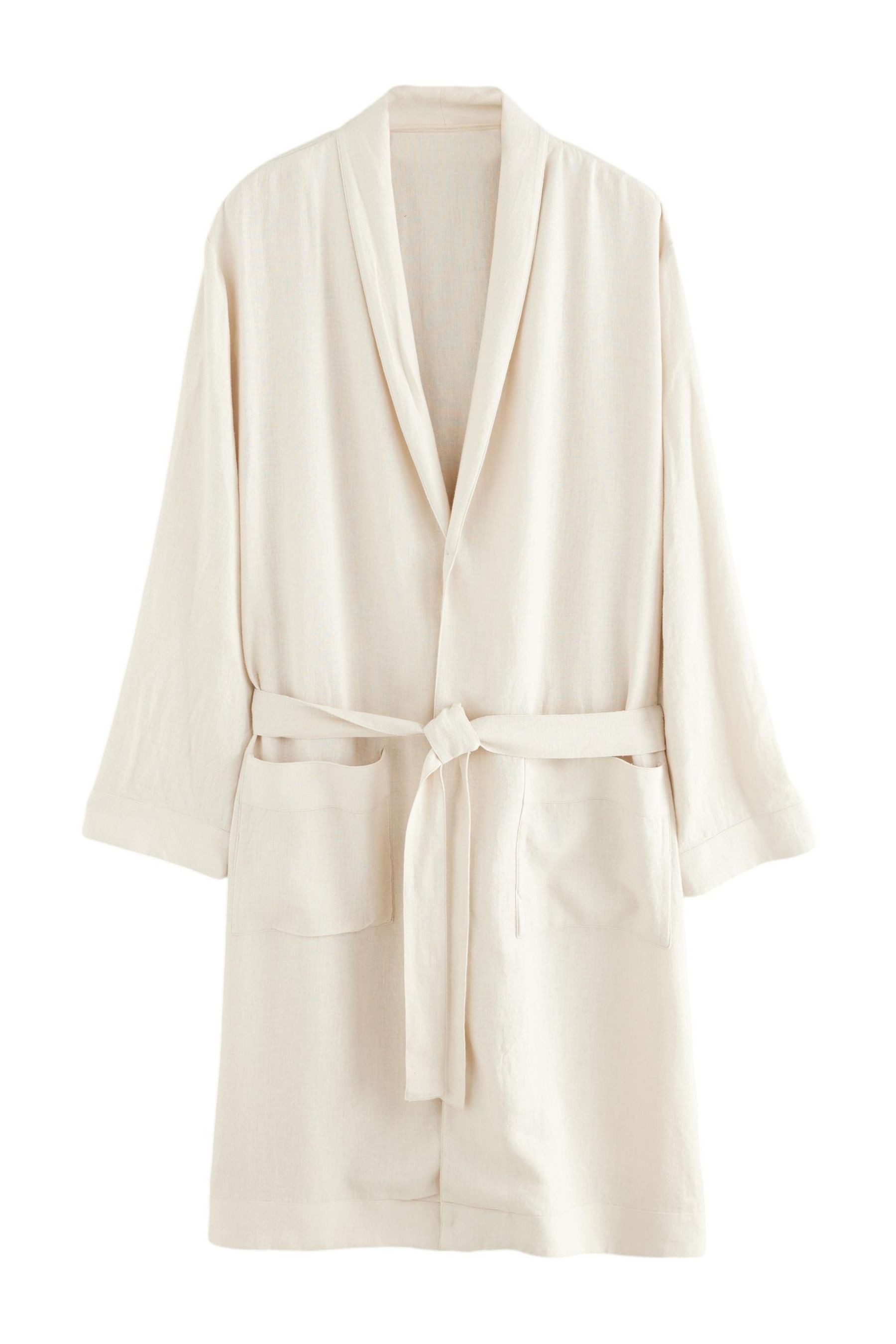 Next Herrenbademantel Leichter Morgenmantel aus Leinengemisch, Leinen, Visk günstig online kaufen