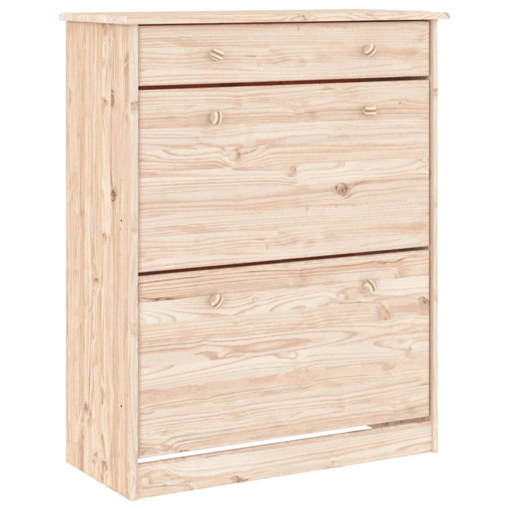 vidaXL Schuhregal Schuhschrank ALTA 77x35x96 cm Massivholz Kiefer, 1-tlg.