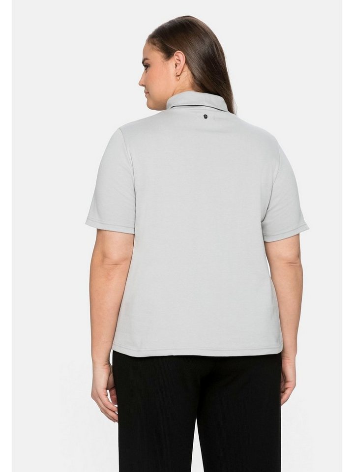Sheego T-Shirt Große Größen mit Stehkragen, in leichter A-Linie