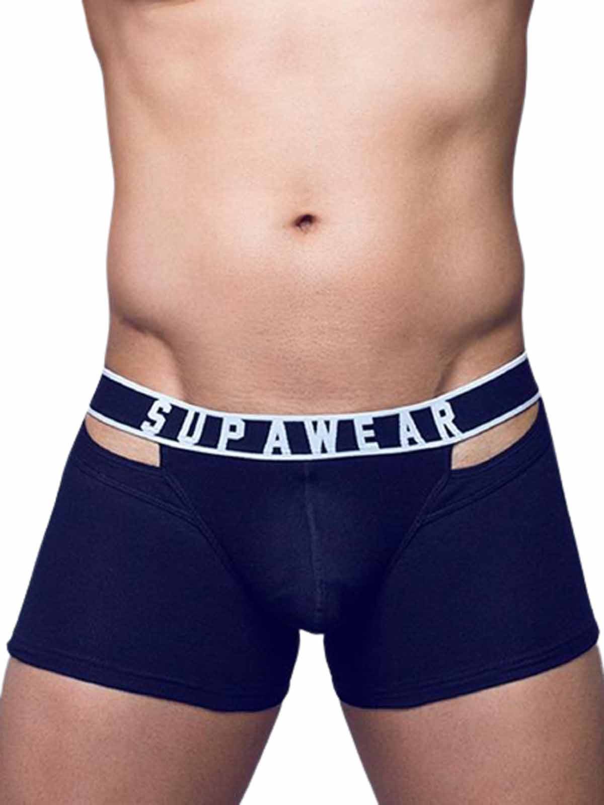 Trunk Supawear Ribbed Slashed Trunk Underwear Black