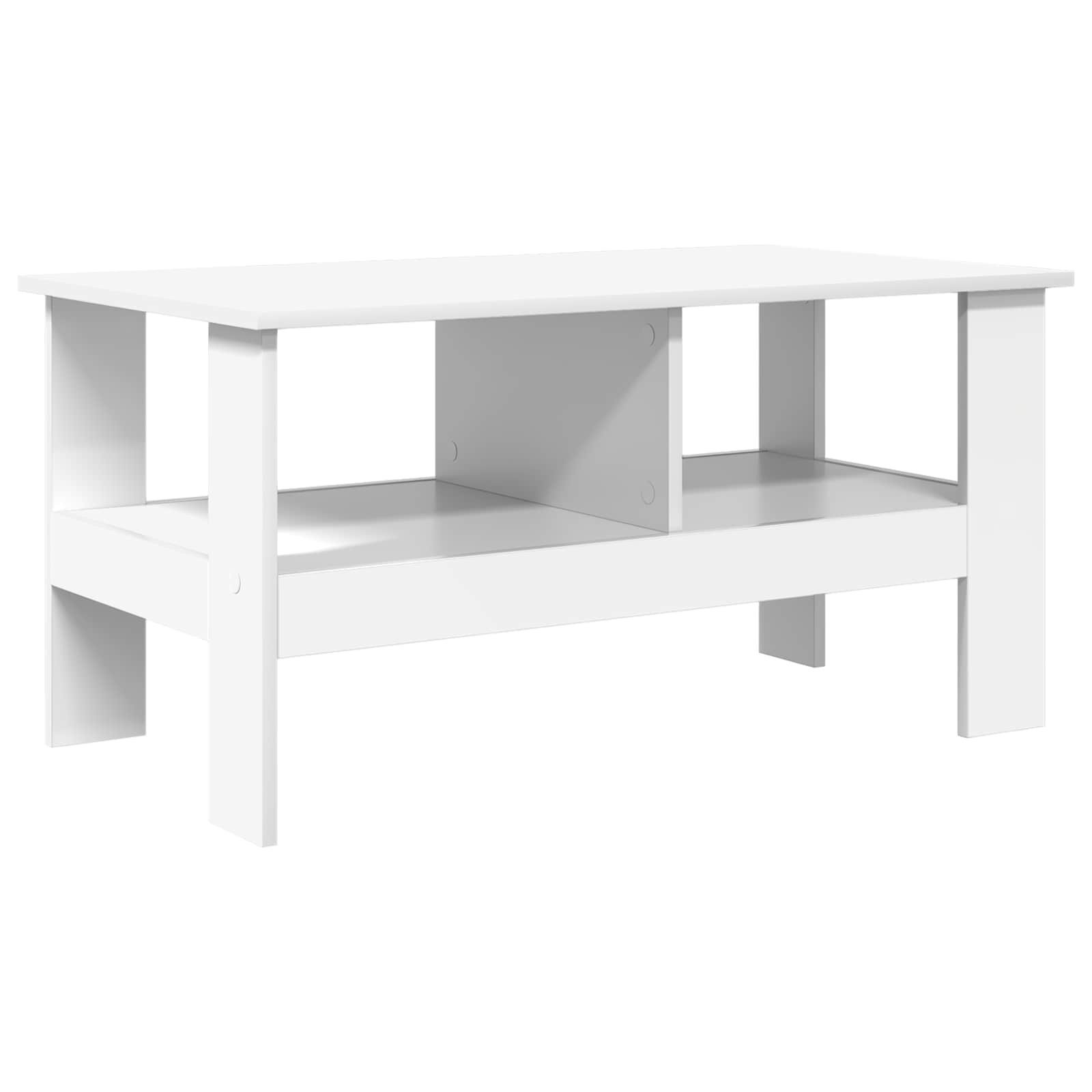 vidaXL Couchtisch Couchtisch Weiß 90 x 50 x 45 cm Holzwerkstoff (1-St)