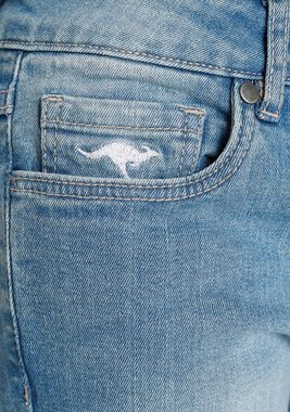 KangaROOS 7/8-Jeans, im Bund verstellbar und kleiner Stickerei