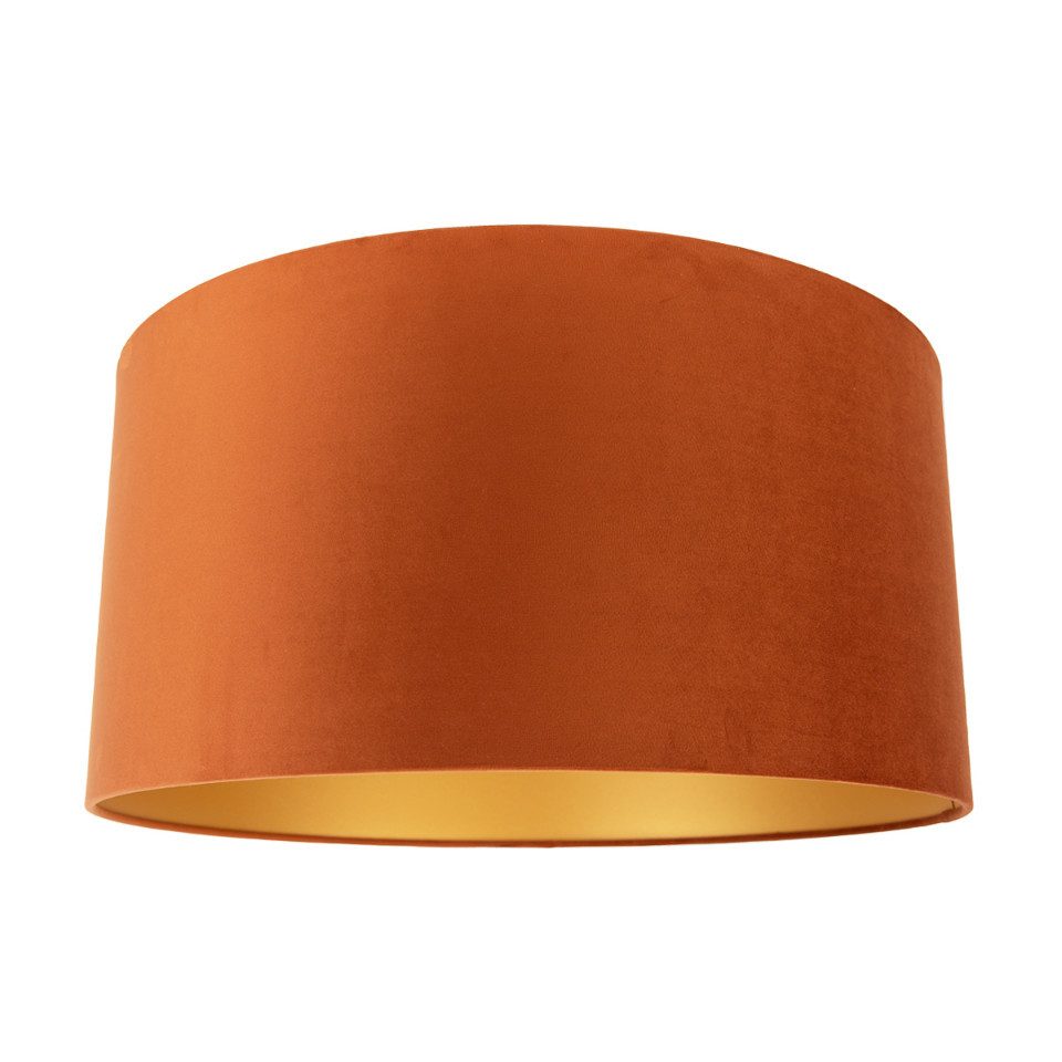 Qazqa Lampenschirm Cilinder oranje goud