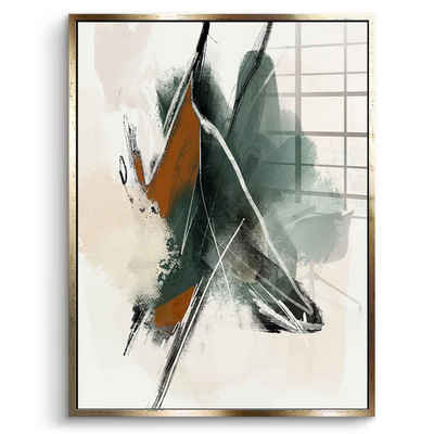 DOTCOMCANVAS® Acrylglasbild Green Abstract 04 - Acrylglas, Acrylglasbild Green Abstract 04 weiß Wandbild Kunstdruck