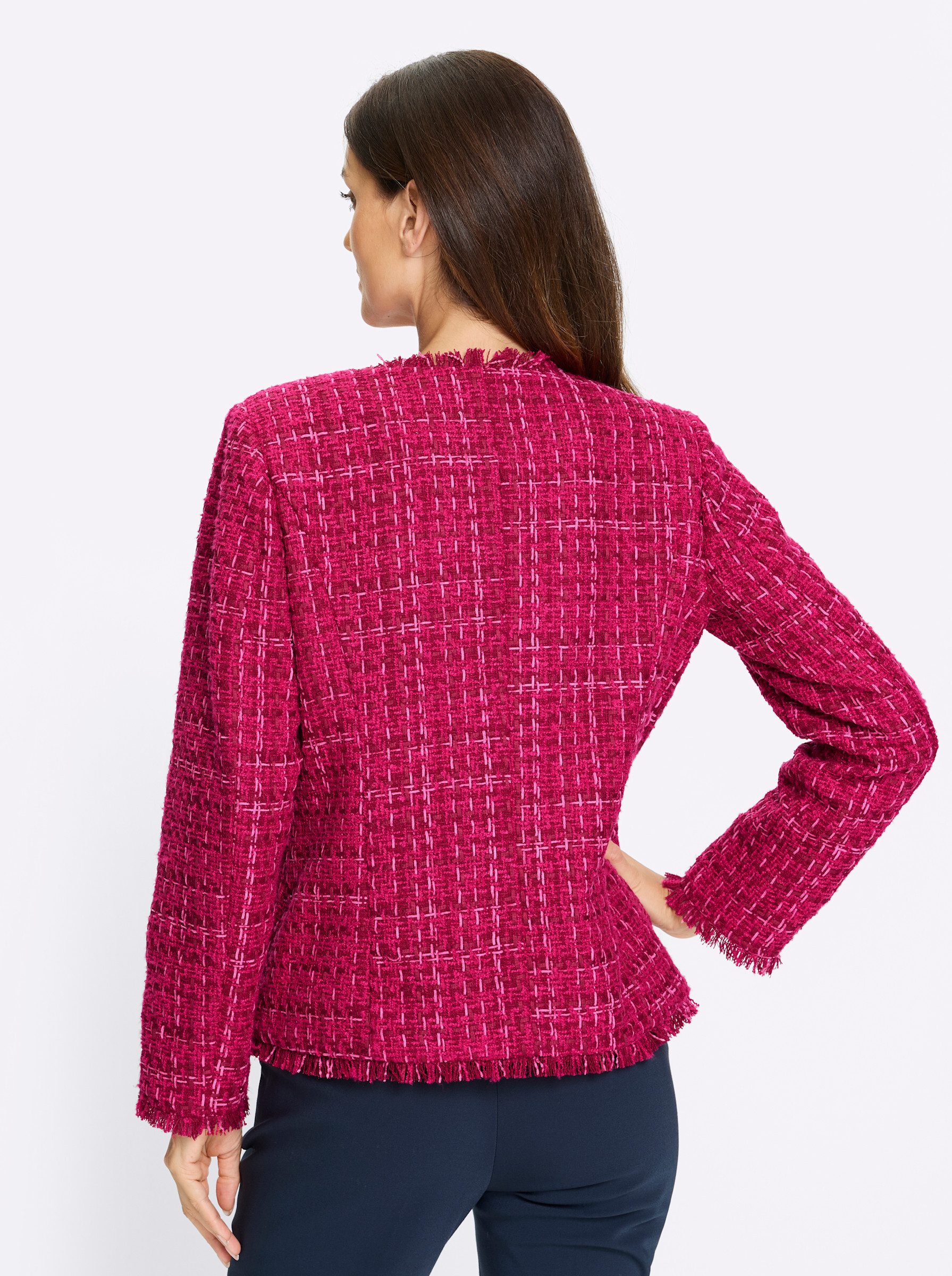 heine Blusenblazer Bouclé-Blazer Langarm