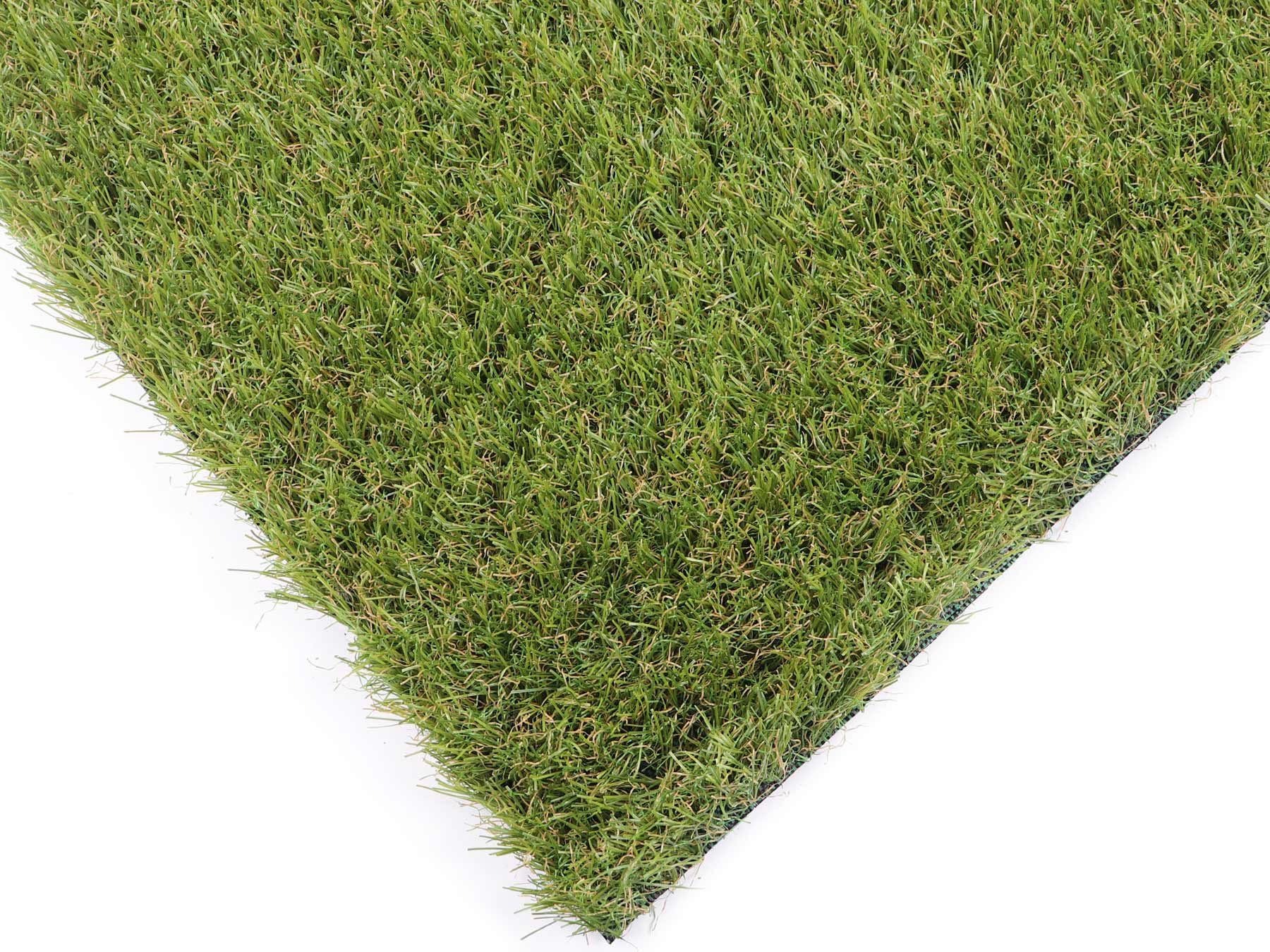 Primaflor-Ideen in Textil Kunstrasen COLORADO, Gesamthöhe 30 mm, rechteckig, natürliche Optik, mit Drainagefunktion, ideal für Balkon & Terrasse