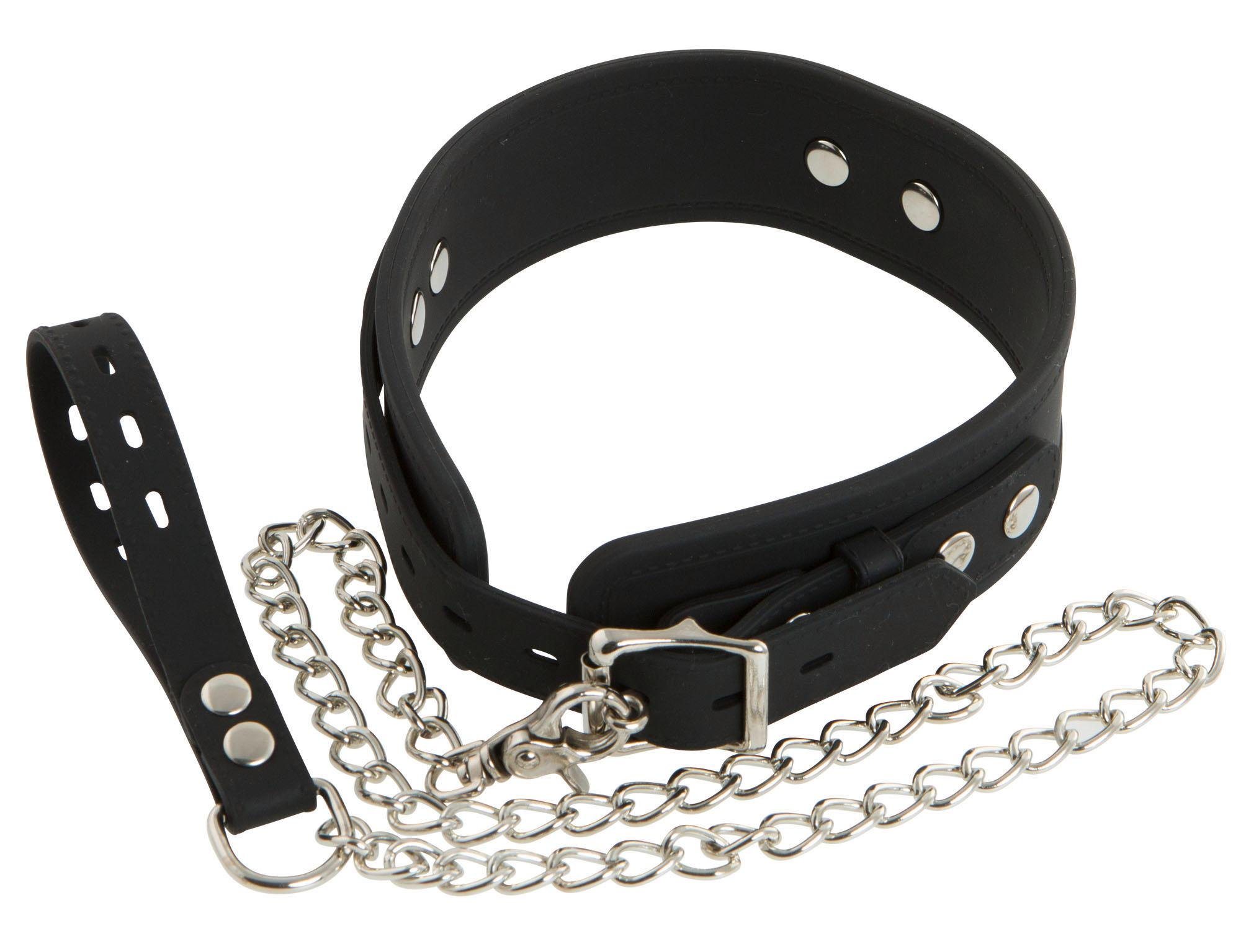 Halsfessel BK Halsfessel Silikon, Silikonhalsband mit Leine Halsfessel BK Halsfessel Silikon, Silikonhalsband mit Leine