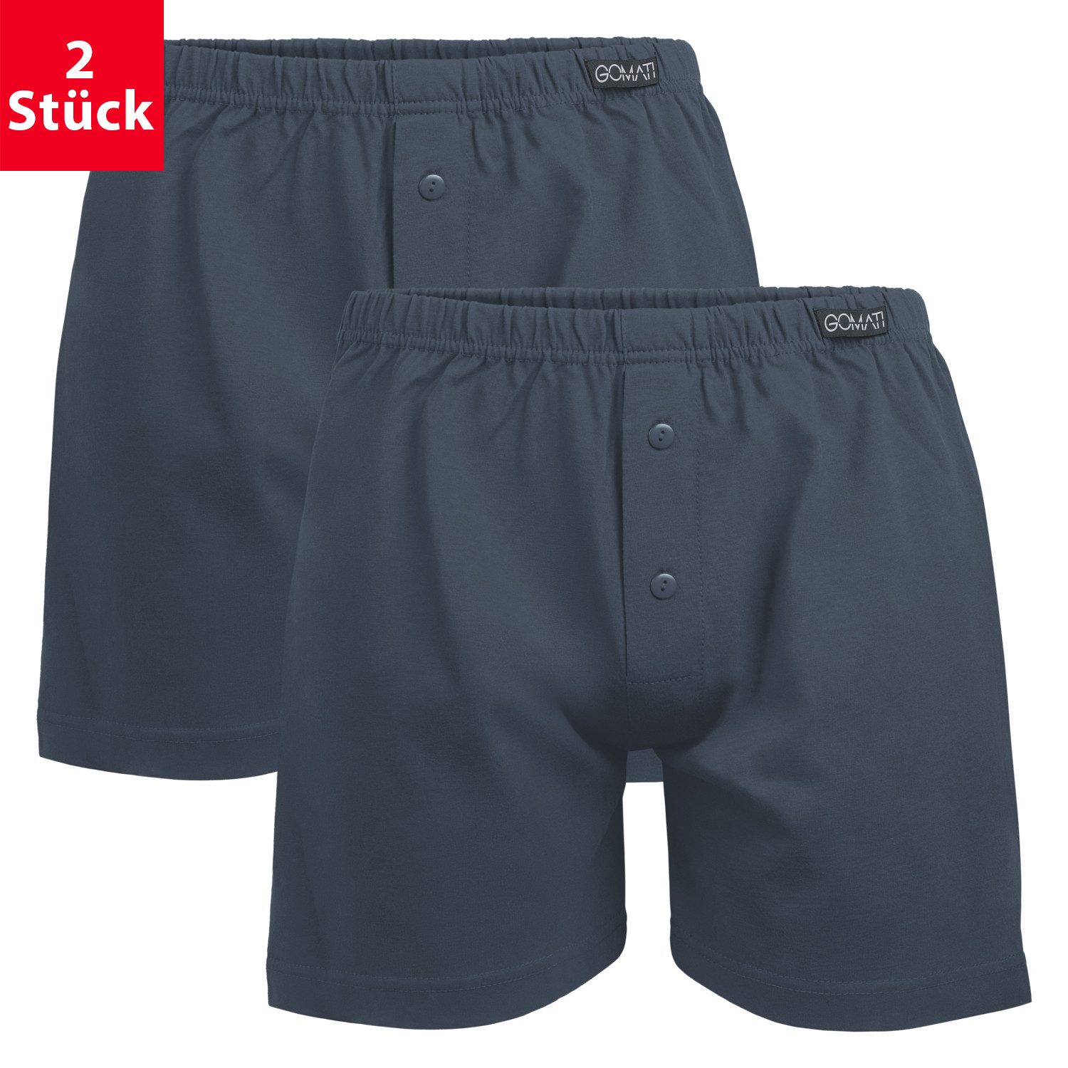 Gomati Boxershorts Herren Jersey Boxershorts (2 Stück) Baumwolle günstig online kaufen