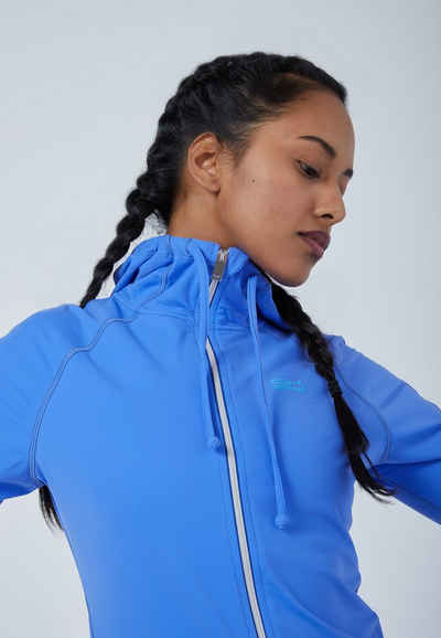 SPORTKIND Trainingsjacke Tennis Joggingjacke mit Kapuze kornblumen blau