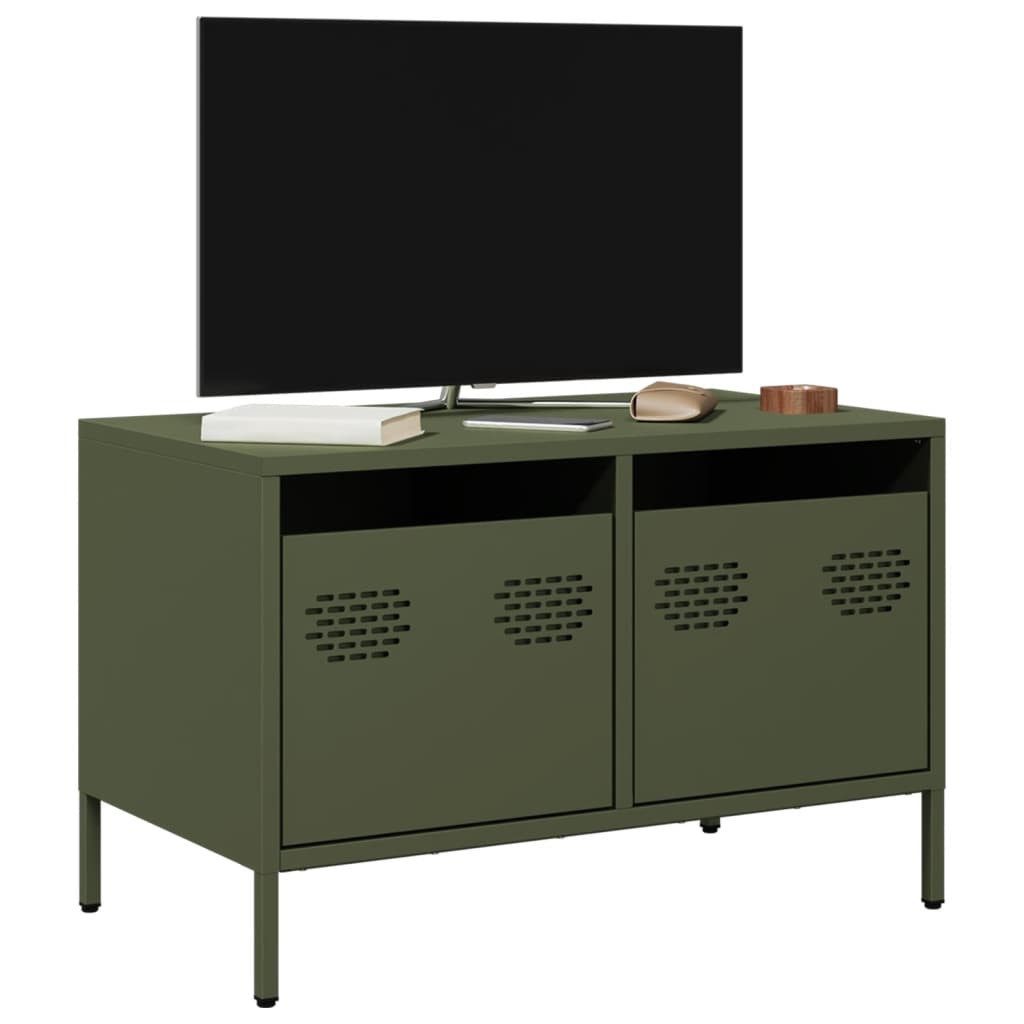 vidaXL TV-Schrank TV-Schrank Olivgrün 68x39x43,5 cm Kaltgewalzter Stahl (1-St)