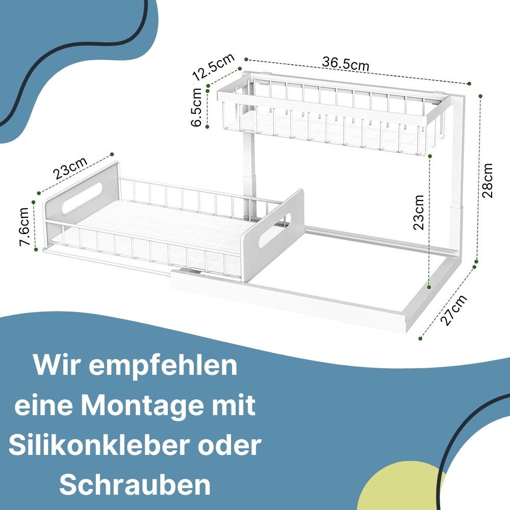 GarPet Küchenregal Spülschrank Organizer schmal Küche Metall Gewürzregal Ba günstig online kaufen