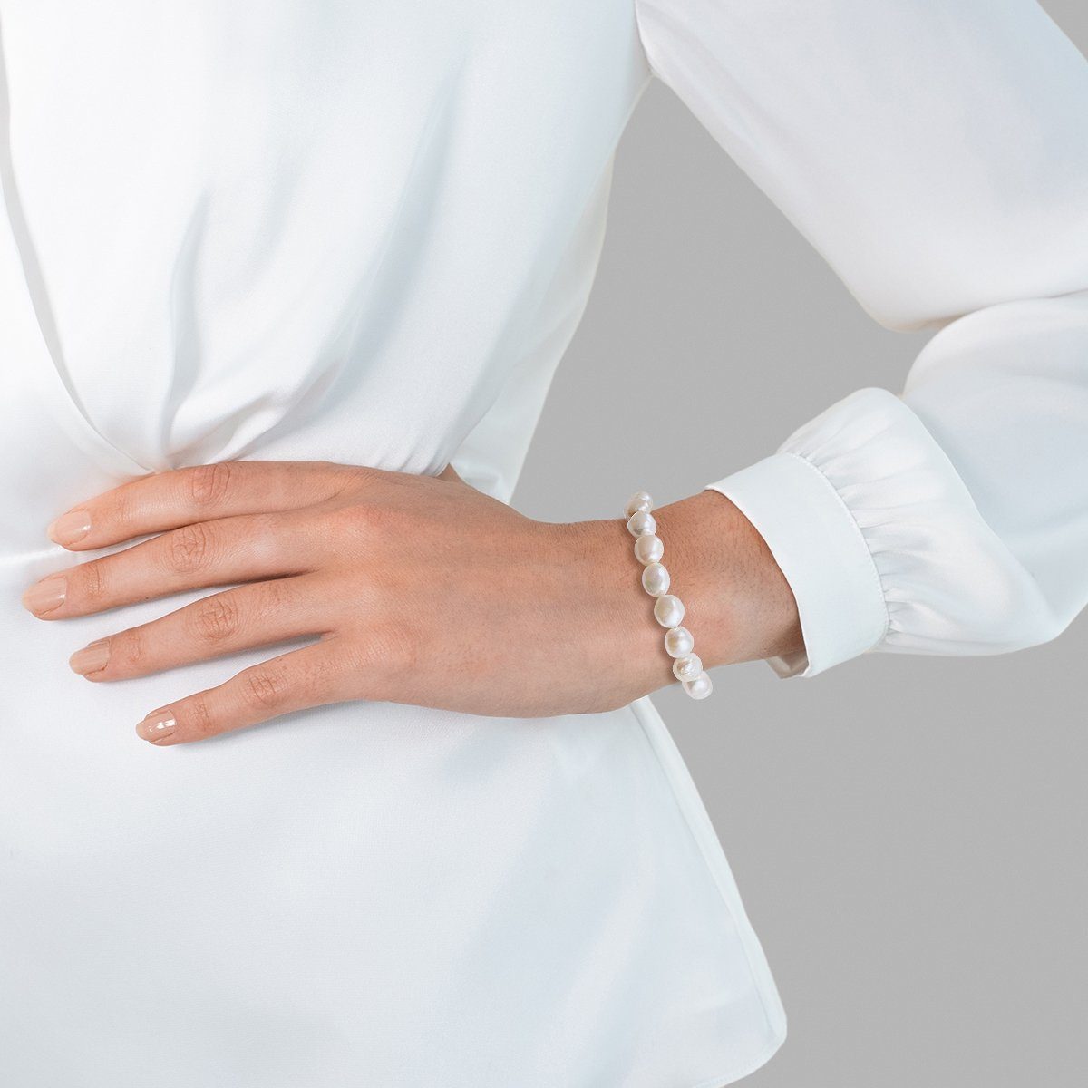 Valero Pearls Perlenarmband weiß, aus Sterling Silber