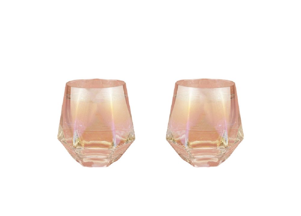 Gläser-Set Diamant Whisky Aperitif Glas 2er Set
