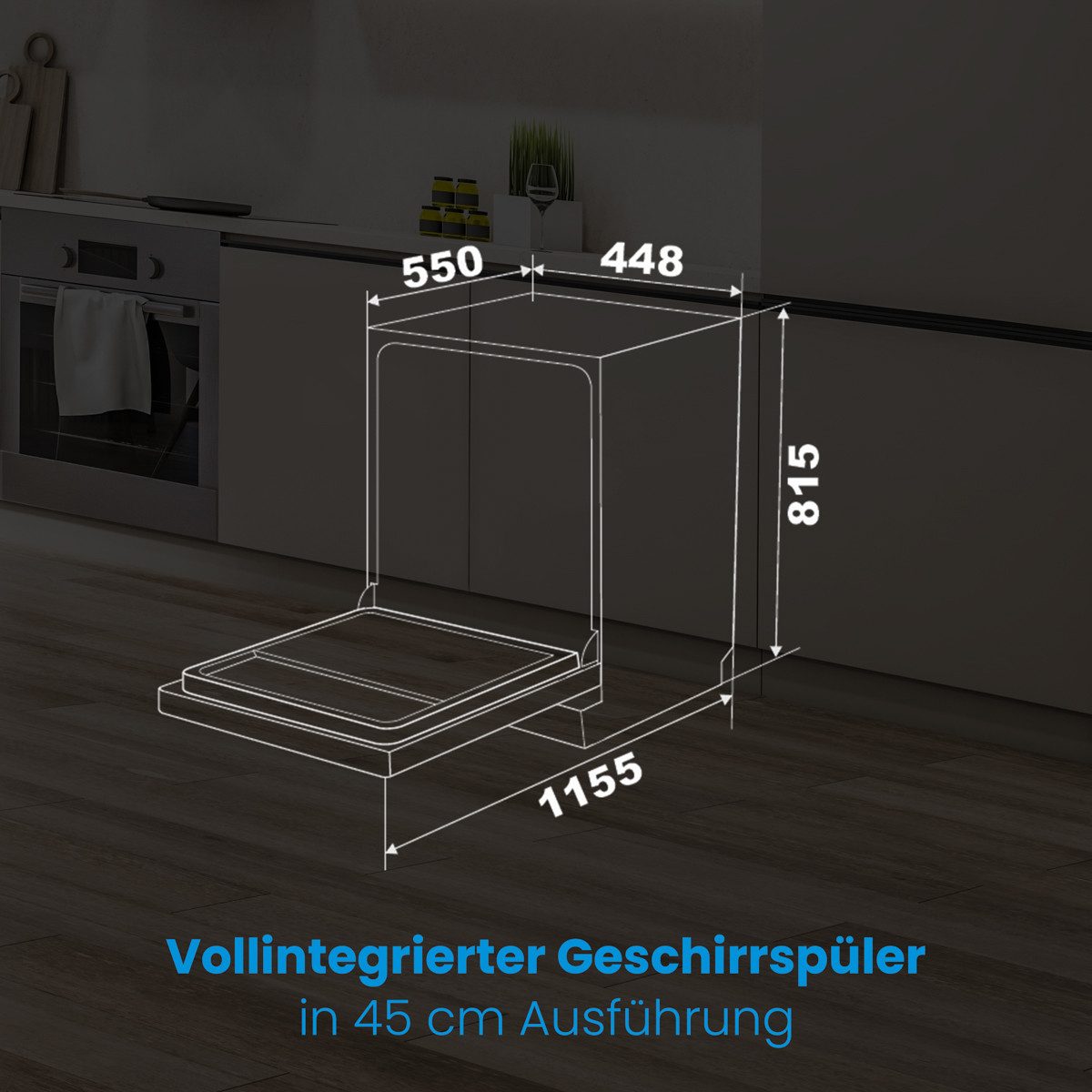 BOMANN vollintegrierbarer Geschirrspüler GSPE 7420, 45 cm vollintegrierbar, 10 Maßgedecke, OHNE Möbelfront