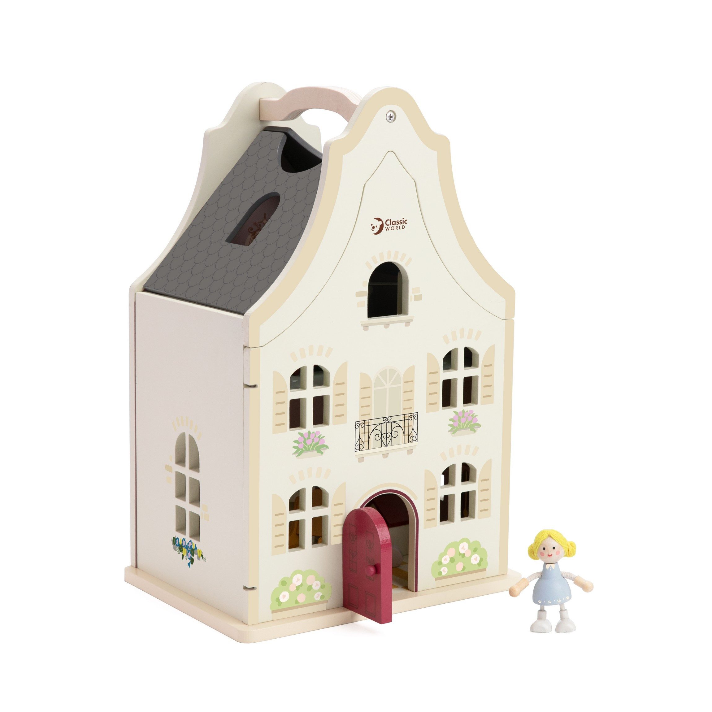 Classic World Puppenhaus Classic World - Puppenhaus Cozy - 24x19x38,5 cm - 3Y+