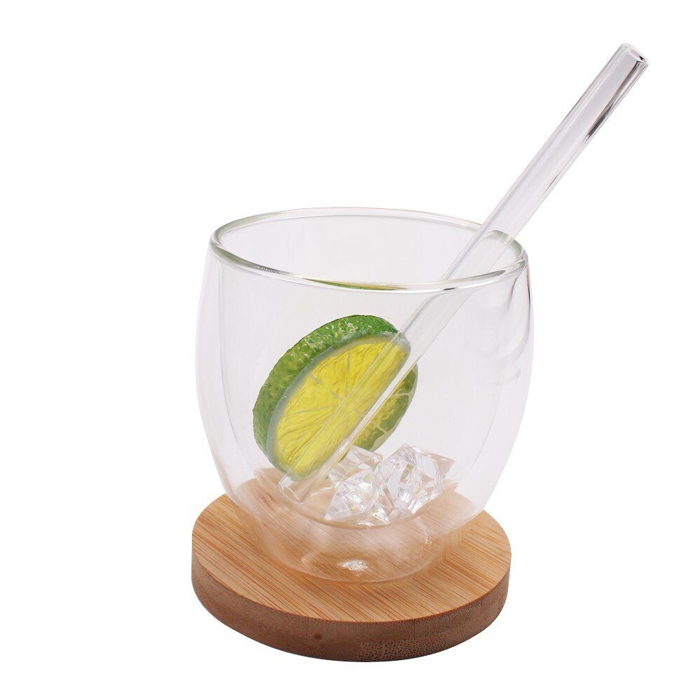 LA VAGUE Trinkhalme SMOOTHIE PETITE Wiederverwendbares, Glastrinkhalme aus hochwertigem Borosilikatglas