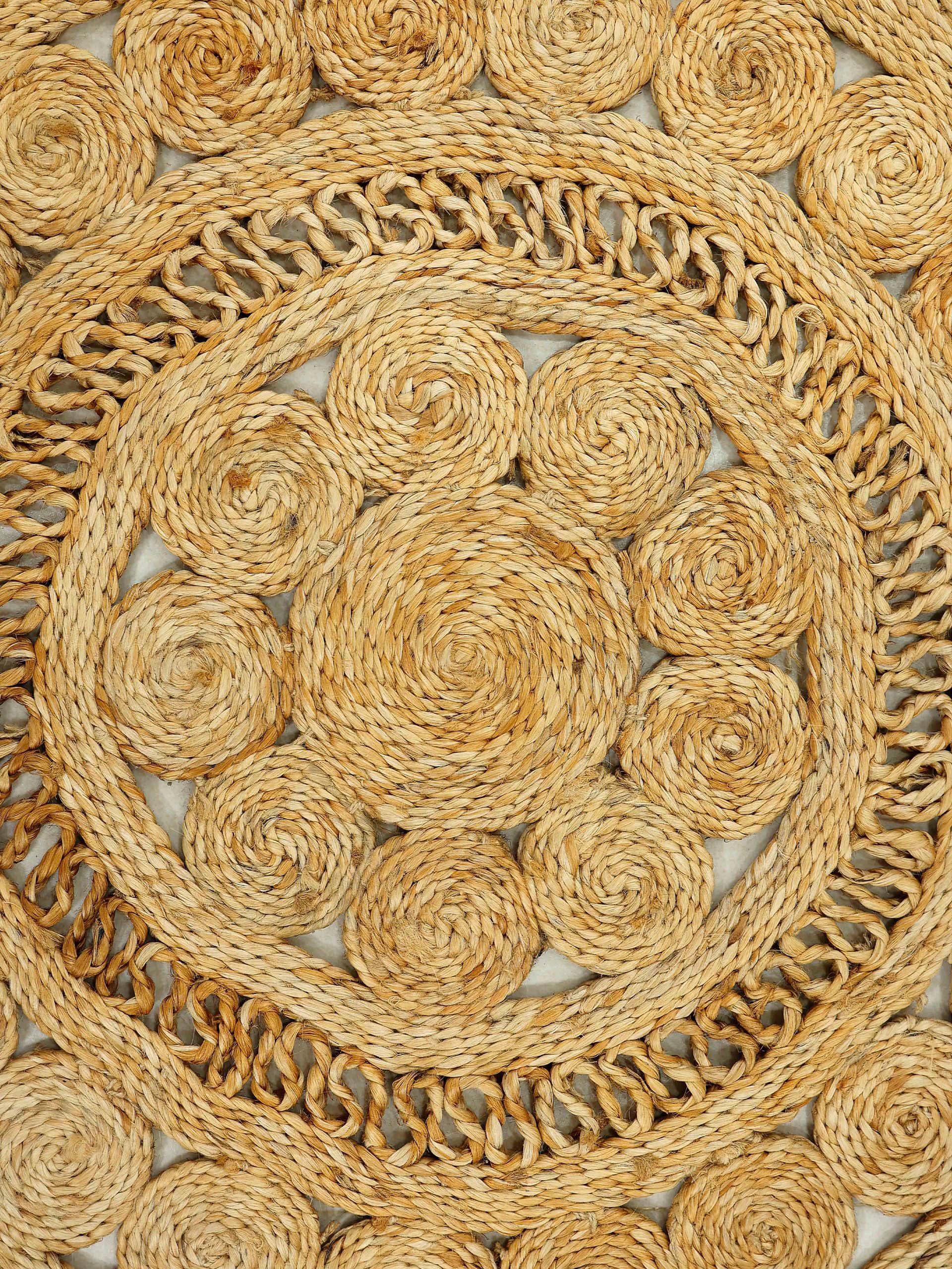 Sisalteppich Juteteppich Finn, 13 Style mm, von Boho rund, carpetfine, natürliches gewebt, Pflanzenmaterial Hand Höhe