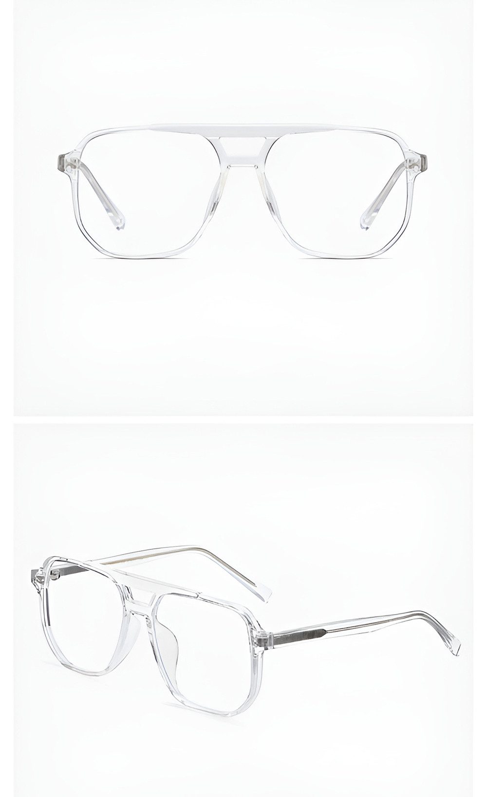 PACIEA Lesebrille Doppelbalkenrahmen Blaulichtfilter Oversized Damen Herren