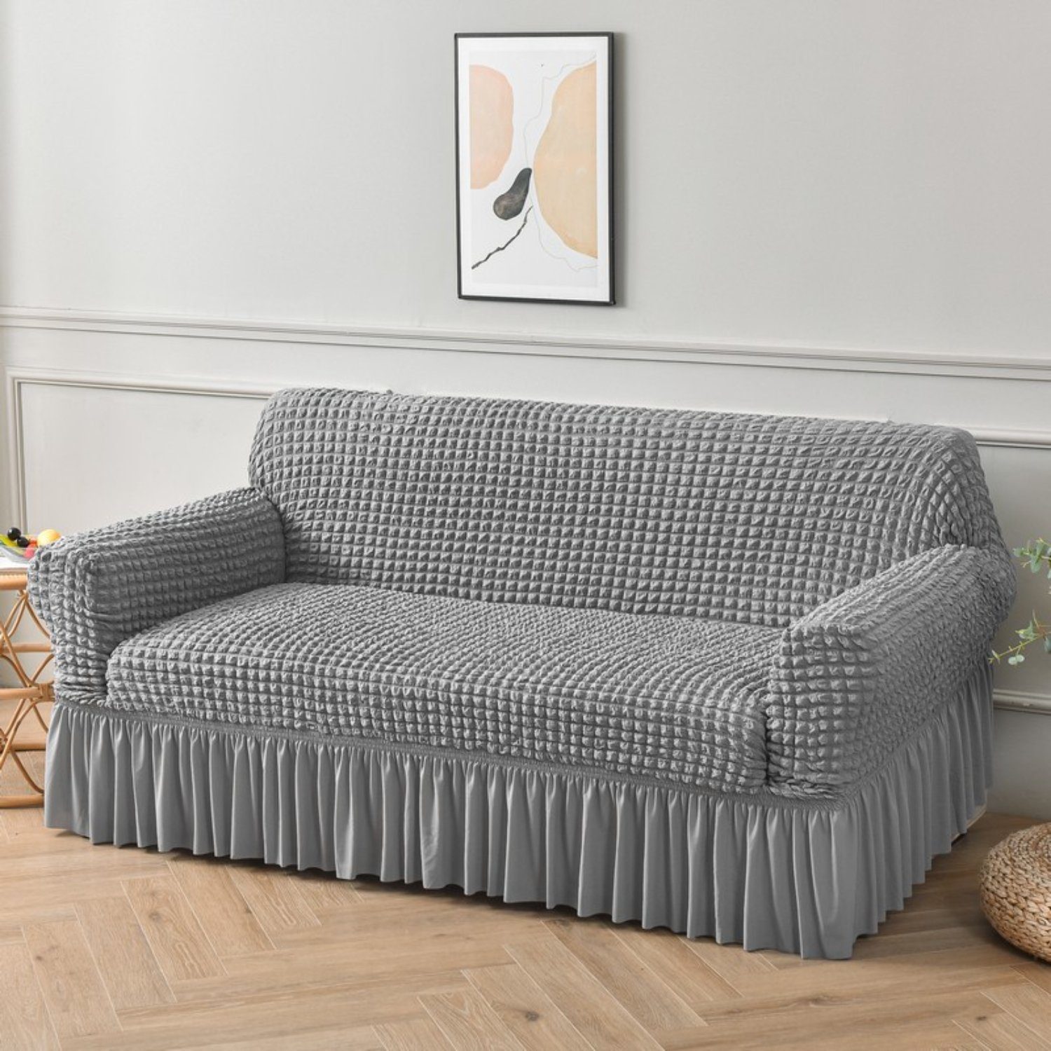 BYSURE Sofahusse, Futon-Couchbezug mit Rock, Stretch-Sofabettbezug günstig online kaufen