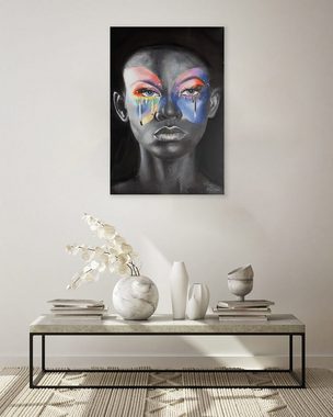 KUNSTLOFT Gemälde Butterfly Transformation 60x90 cm, Leinwandbild 100% HANDGEMALT Wandbild Wohnzimmer