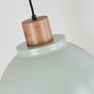 hofstein Pendelleuchte »Cologna« moderne Hängelampe aus Metall/Holz in Hellgrün/Natur, ohne Leuchtmittel