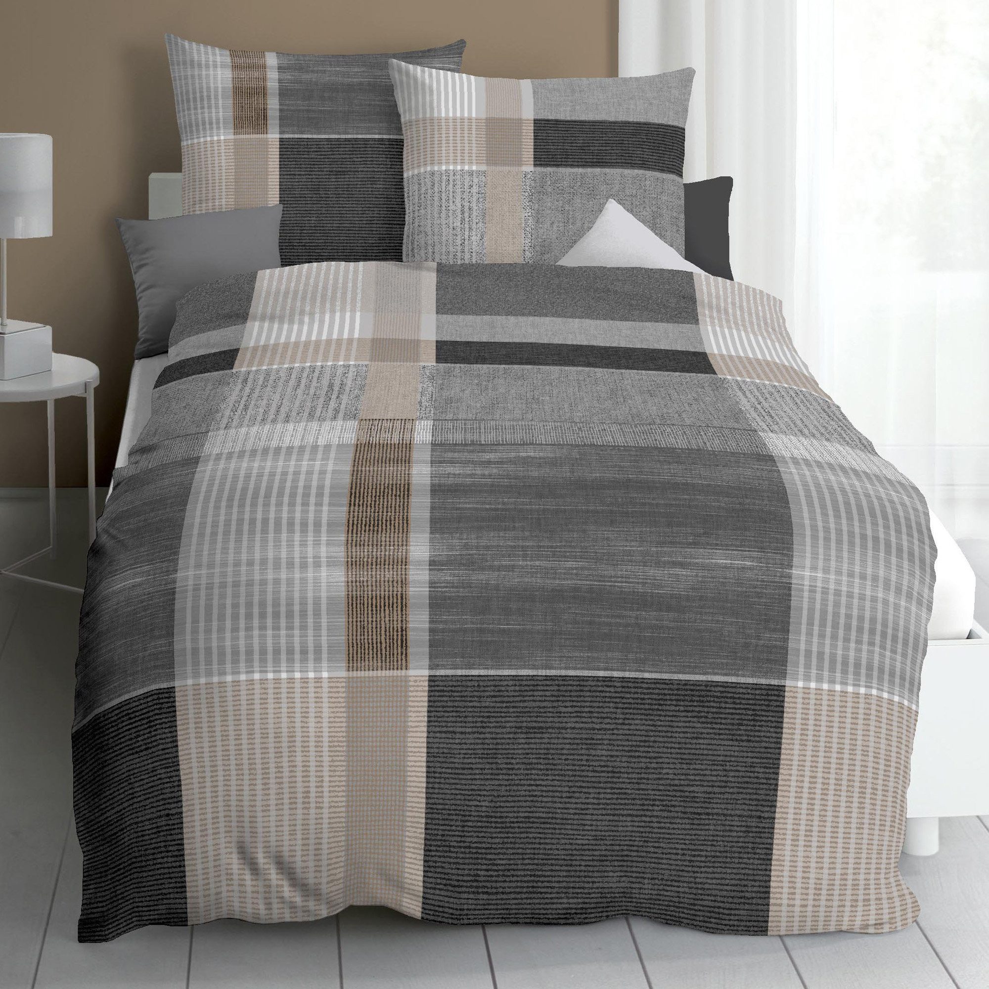 Kaeppel Bettwäsche Bettwäsche "Holiday", Biber, Streifen günstig online kaufen