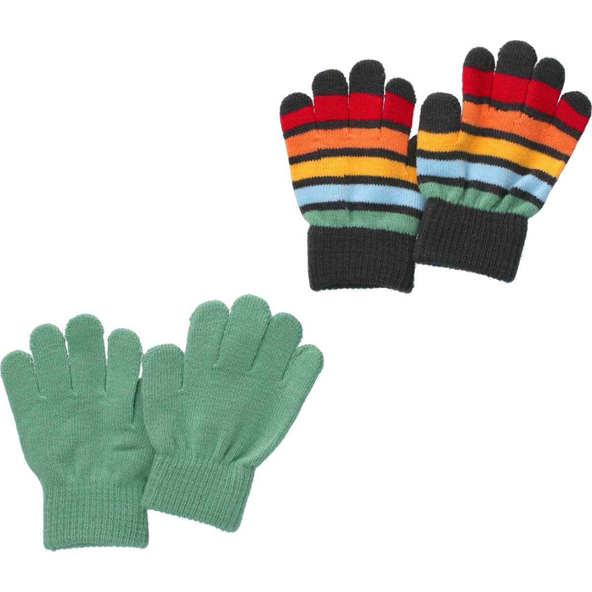 Villervalla Multisporthandschuhe Basic Streifen Unisex Kinder Fahrradhandschuhe, Thermo, Skihandschuhe, Fäustling, Fingerhandschuhe