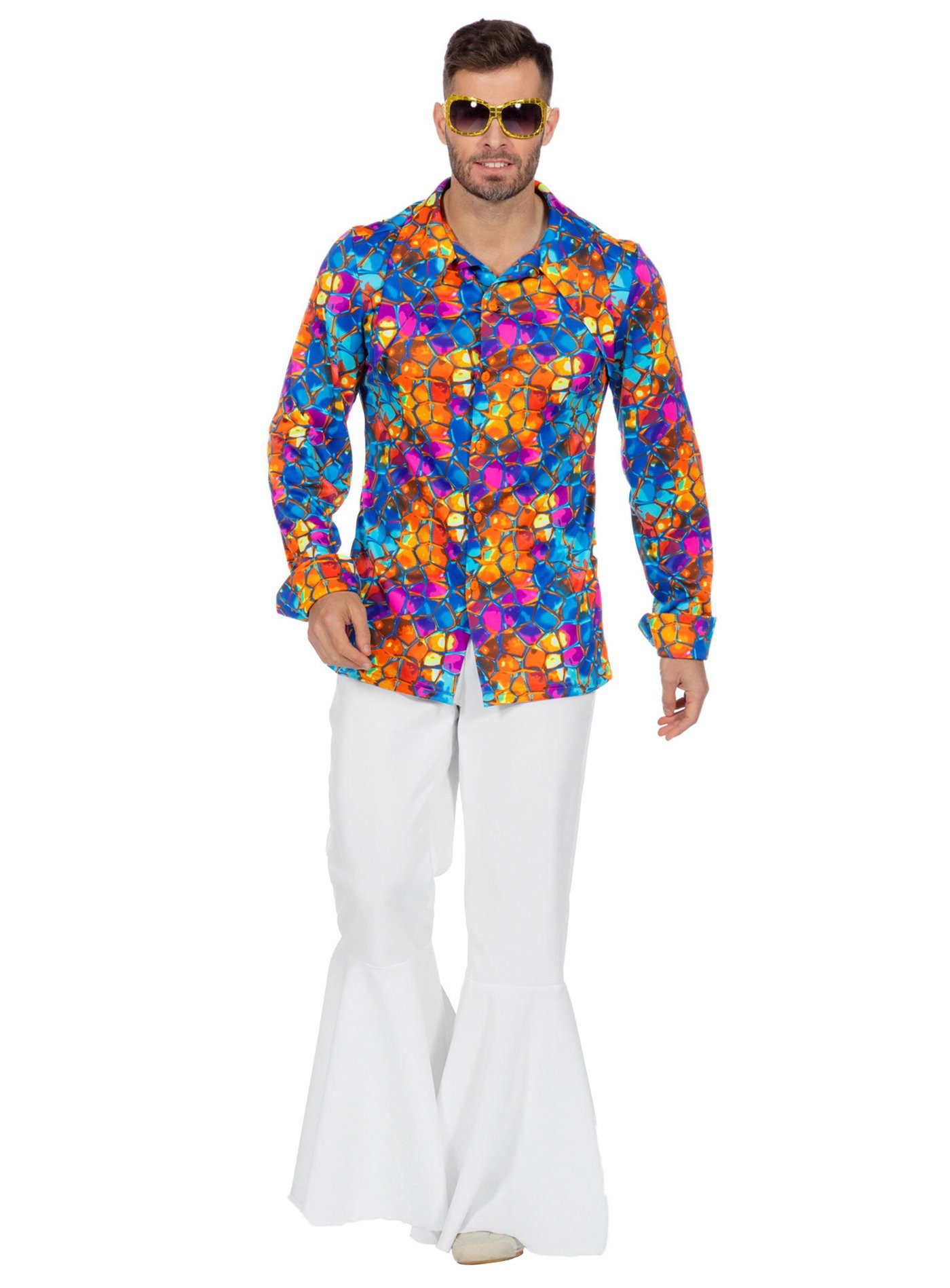 Metamorph T-Shirt 70er Jahre Hemd Tropic Kaleidoscopic Für Schlager- und Mo günstig online kaufen