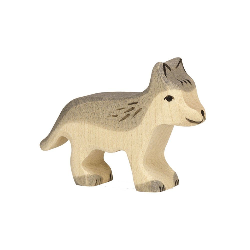 Vorbildlich Holztiger Tierfigur HOLZTIGER Wolf aus - klein Holz