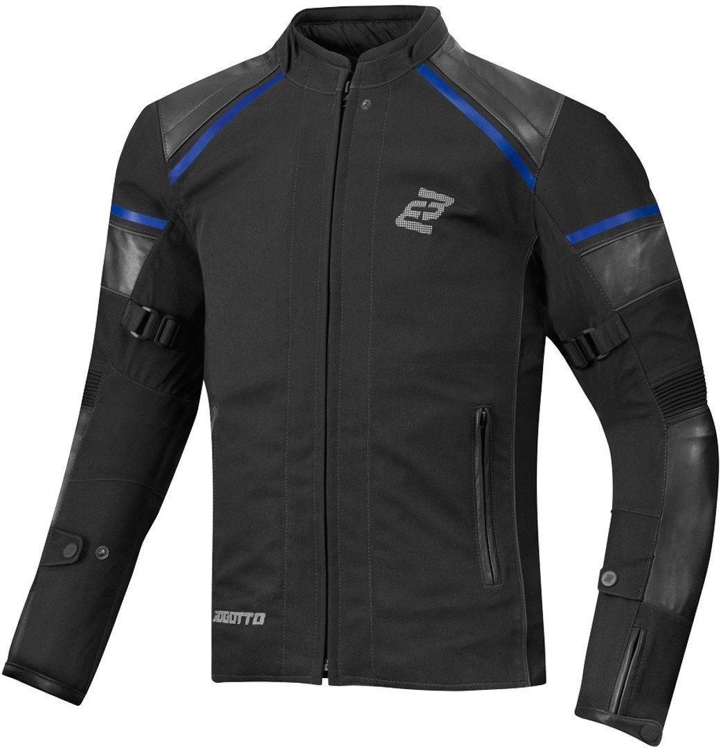 Bogotto Motorradjacke Blizzard-X wasserdichte Motorrad Textiljacke Black/Blue