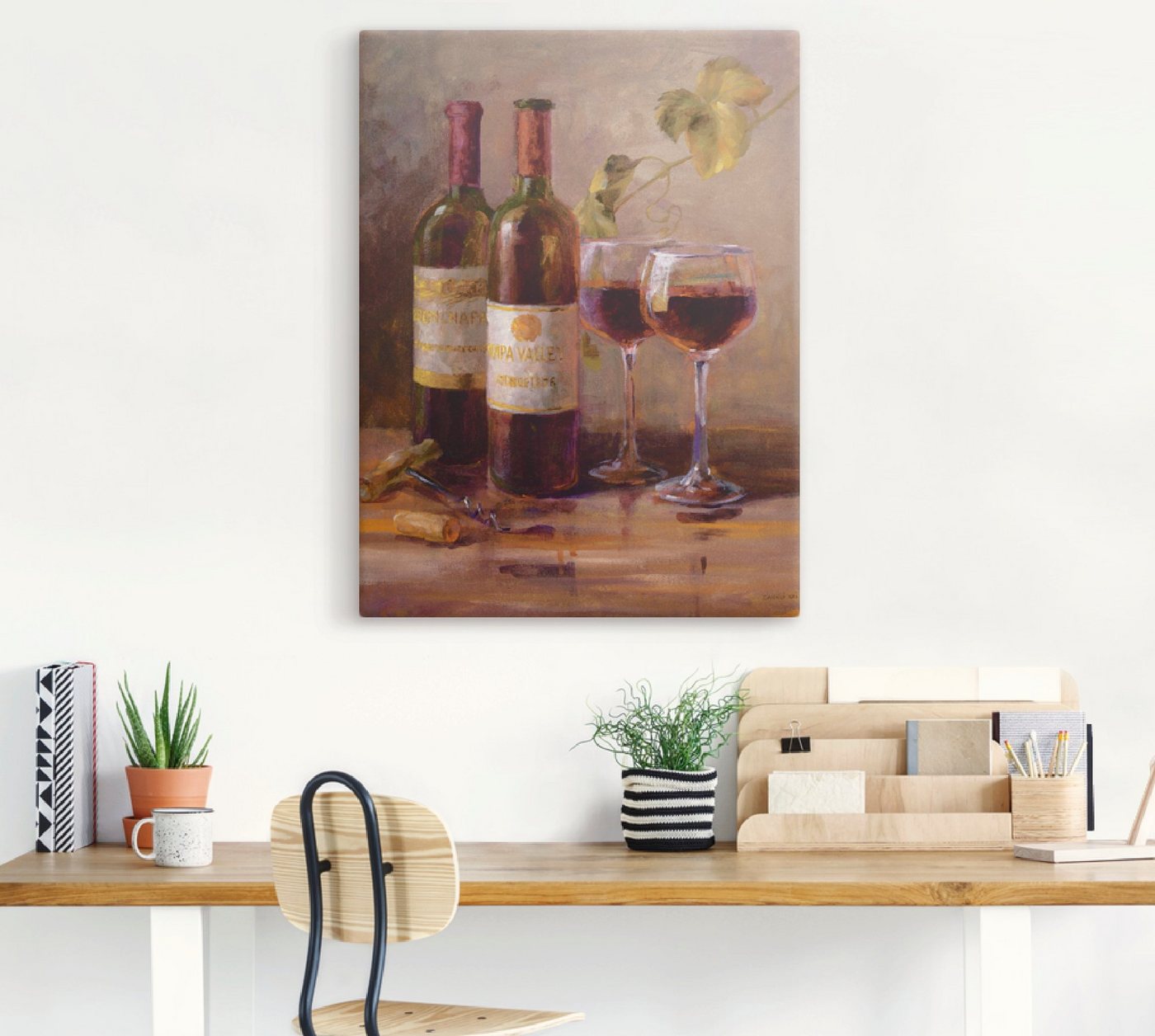Artland Wandbild »Offener Wein I«, Getränke (1 Stück), in vielen Größen & Produktarten -Leinwandbild, Poster, Wandaufkleber / Wandtattoo auch für Badezimmer geeignet-HomeTrends
